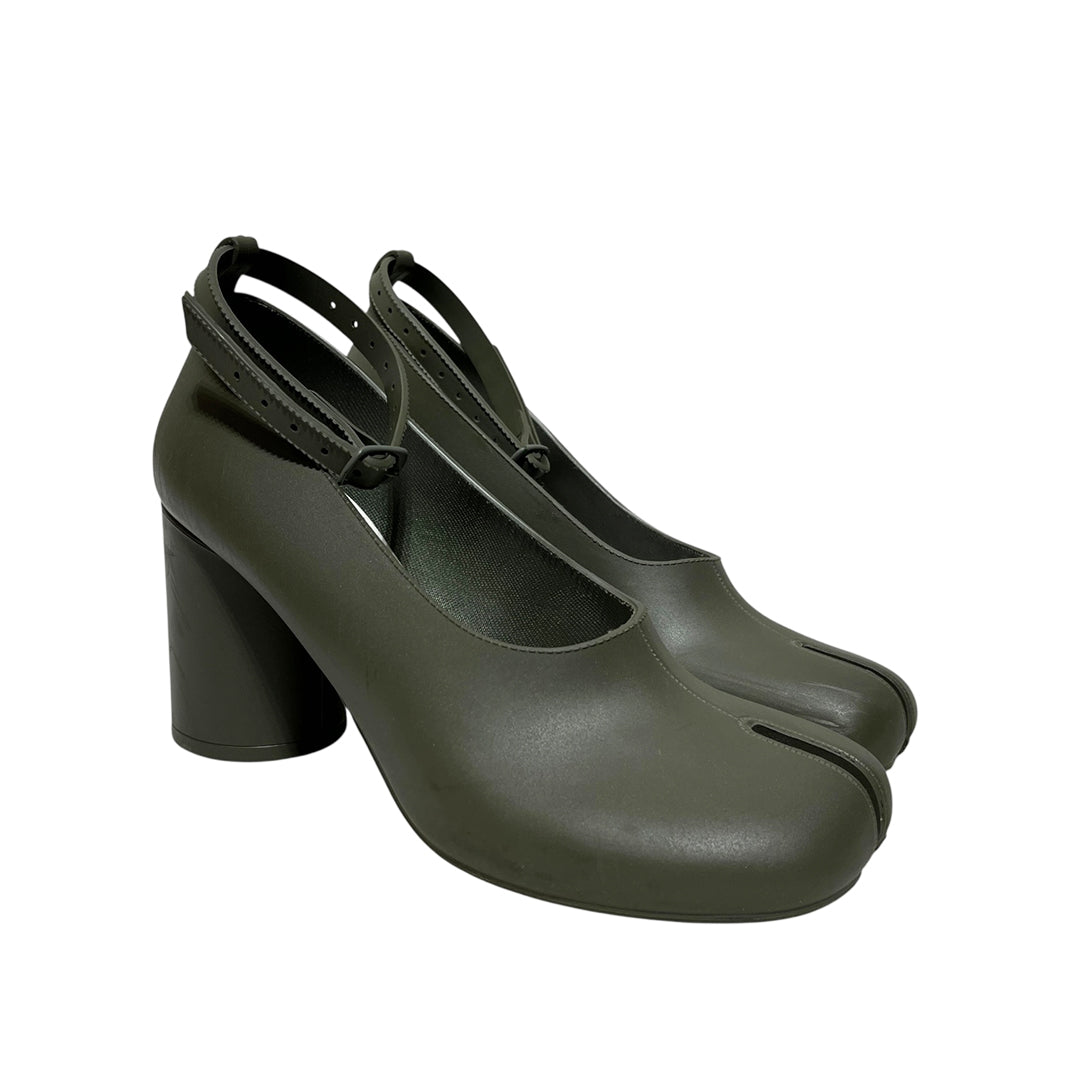 Escarpins Talons MAISON MARTIN MARGIELA X H&M - Cale Transparente Rouge Verni, Taille 39 (US 8), Neufs Sans Boîte