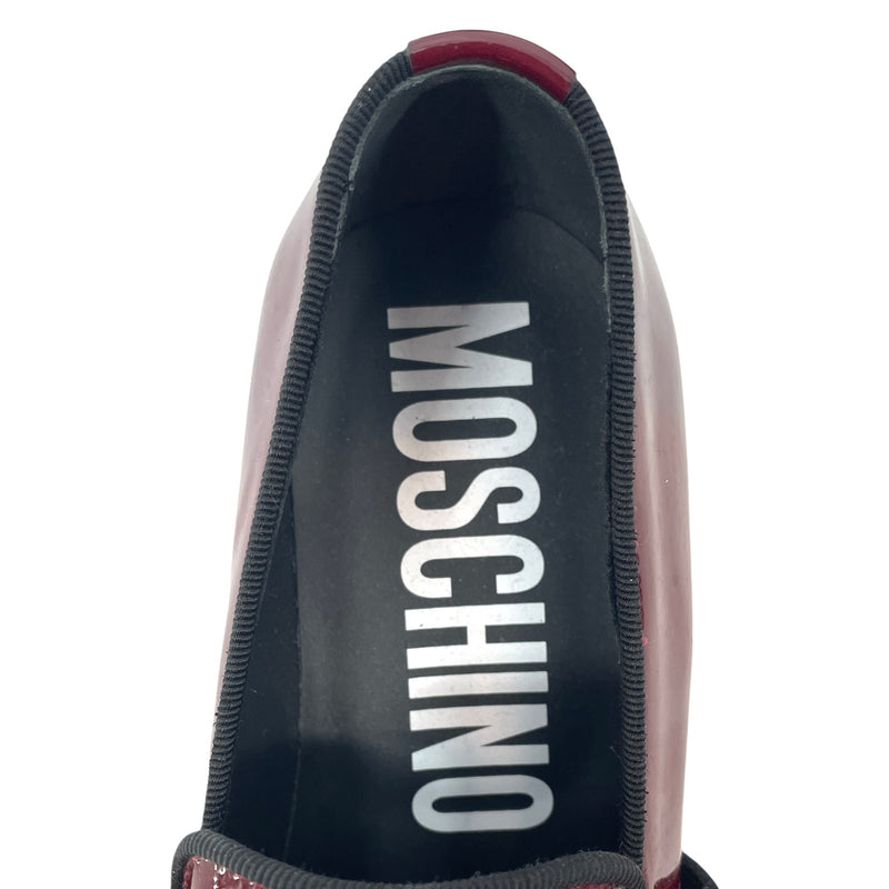 MOSCHINO/Loafers/EU 40/BRD/Patent Lether Gold Lettering
