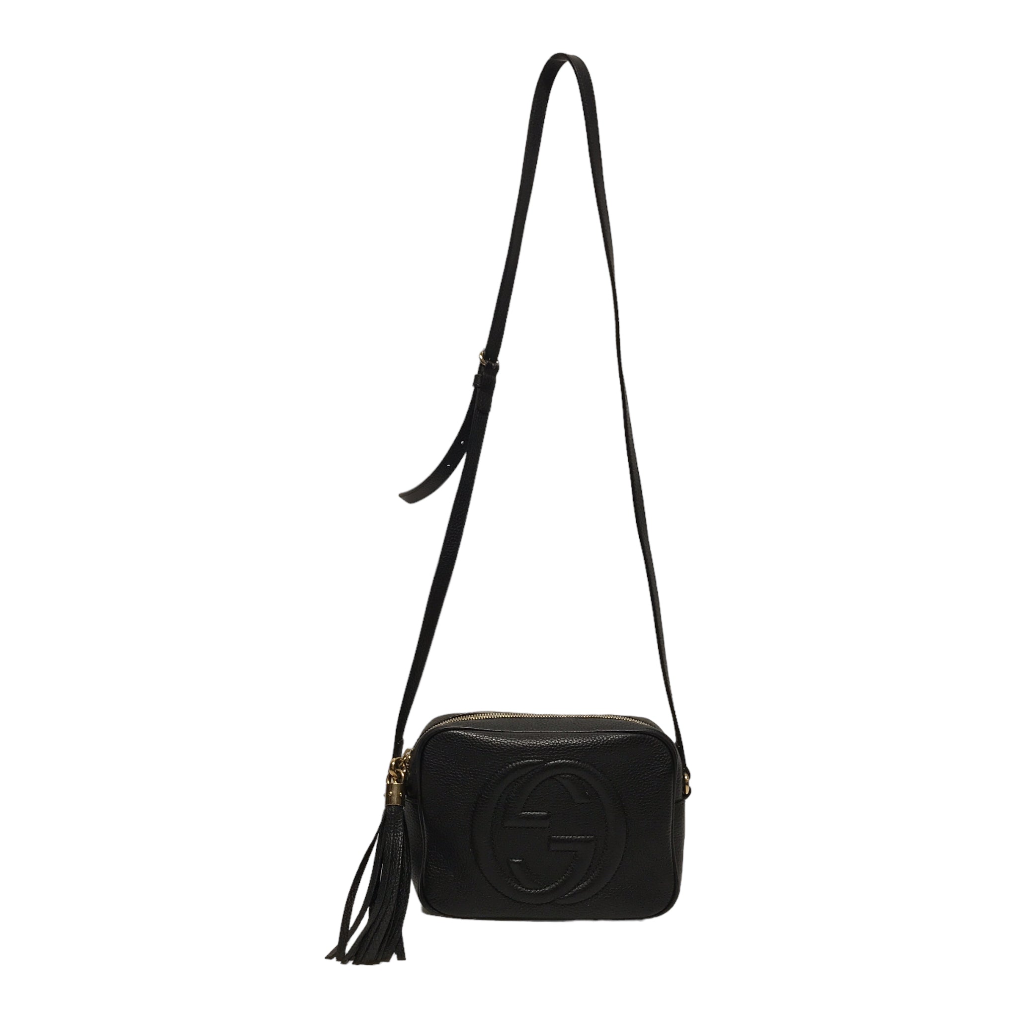 GUCCI/Cross Body Bag/OS/Monogram/Leather/BLK/Soho hobo bag 2nd STREET USA