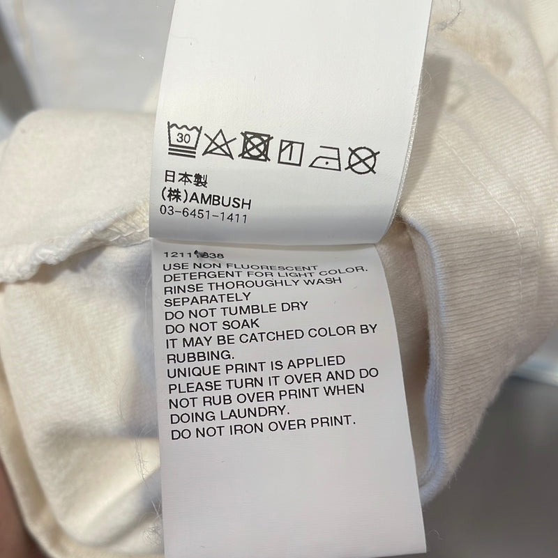 AMBUSH/LS T-Shirt/1/Cotton/WHT/Graphic/waves in space