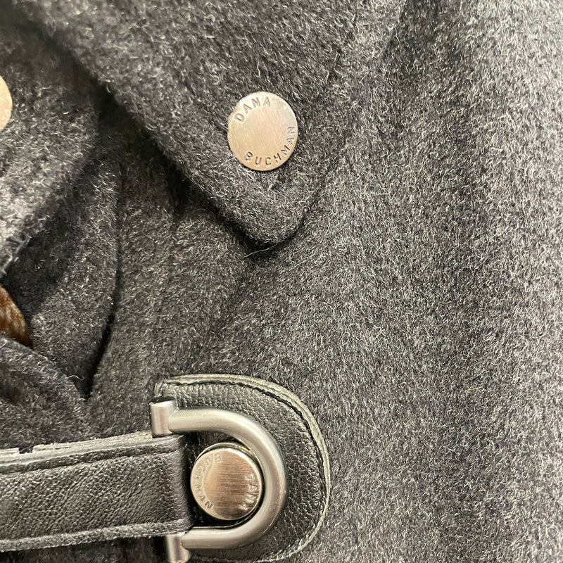 DANA BUCHMAN/Coat/10/Wool/BLK/ANGORA BUCKLE COAT