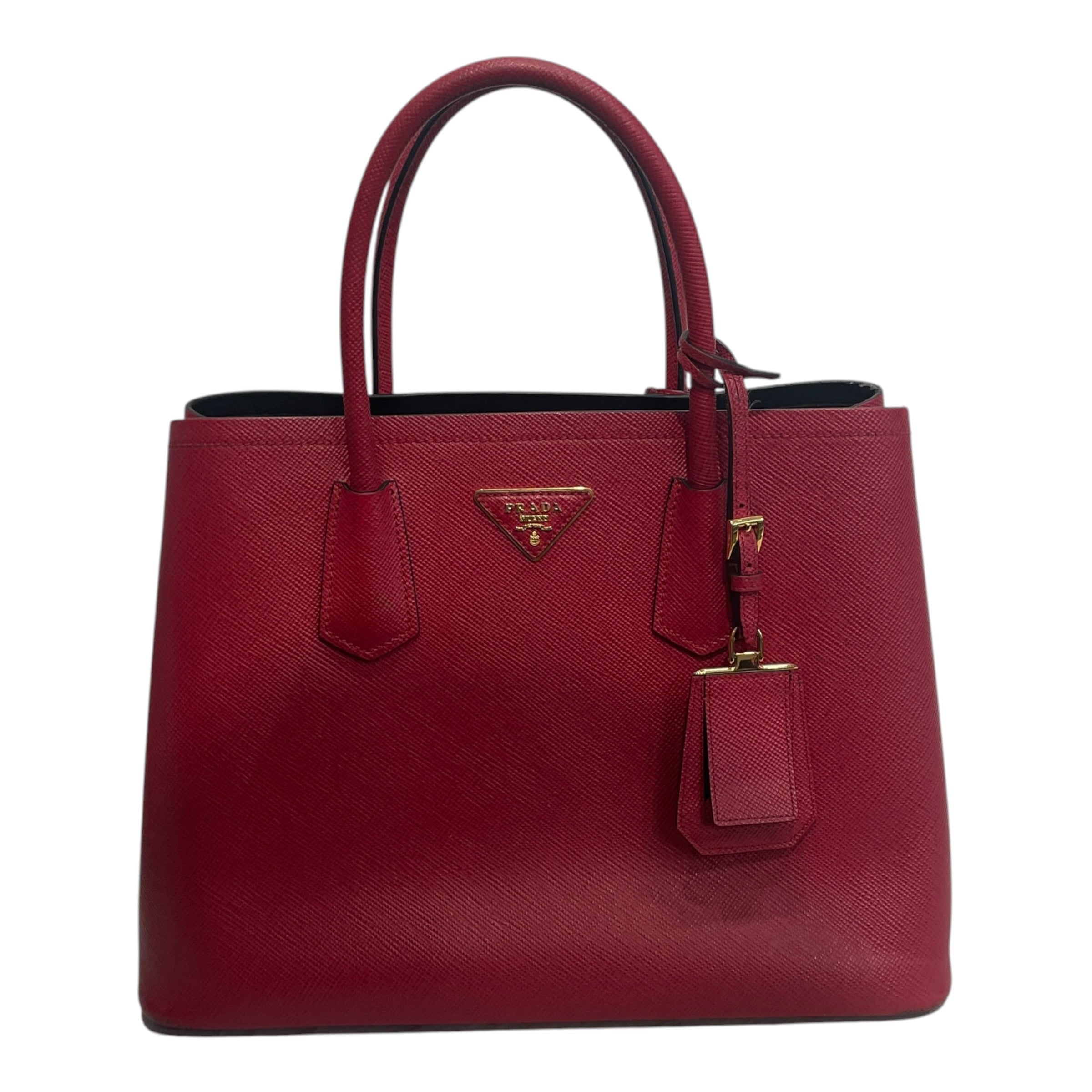 PRADA/Tote Bag/Leather/RED/SAFFINO LEATHER 3 POCKET – 2nd STREET USA