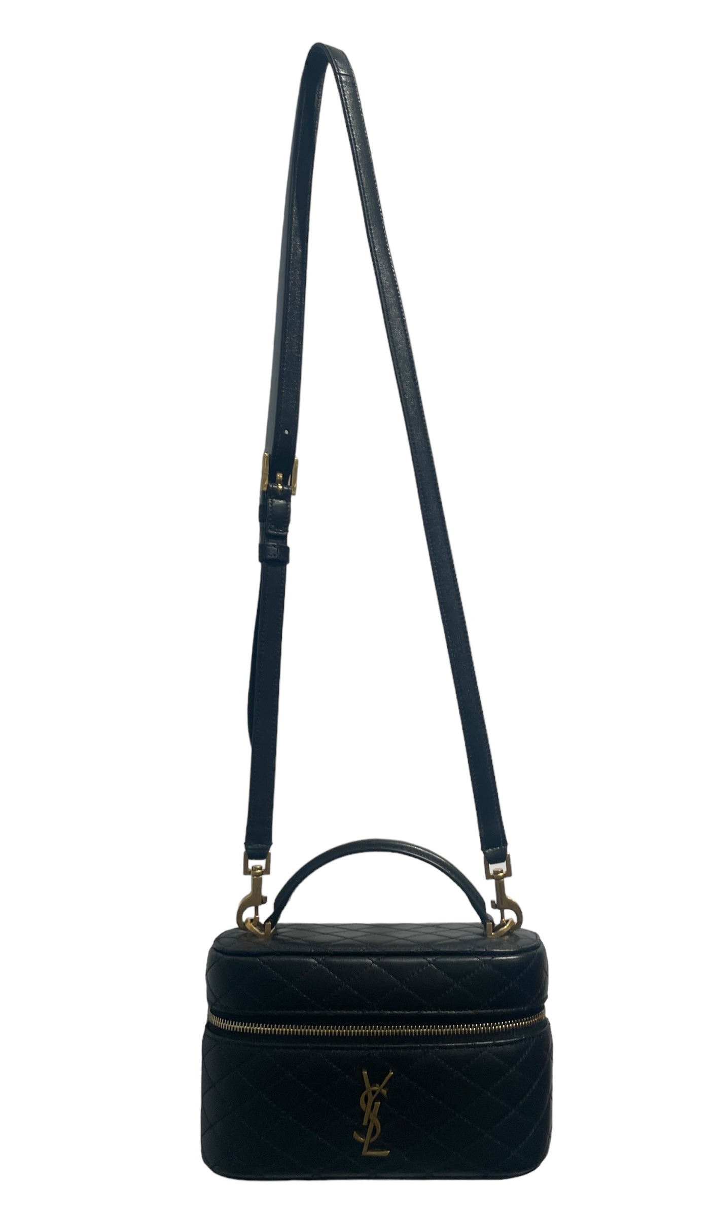 YVES SAINT LAURENT/Cross Body Bag/S/Leather/BLK/VANITY MINI 2nd STREET USA