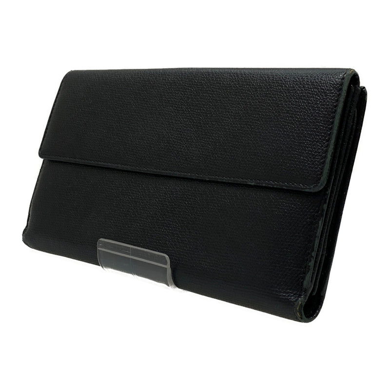 CHANEL/Long Wallet/BLK/Leather