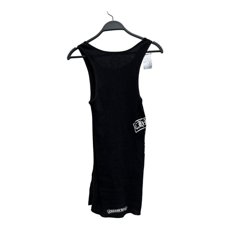 CHROME HEARTS/Camisole/S/Graphic/Cotton/BLK/WHITE SIDE GRAPHIC STRETCHED