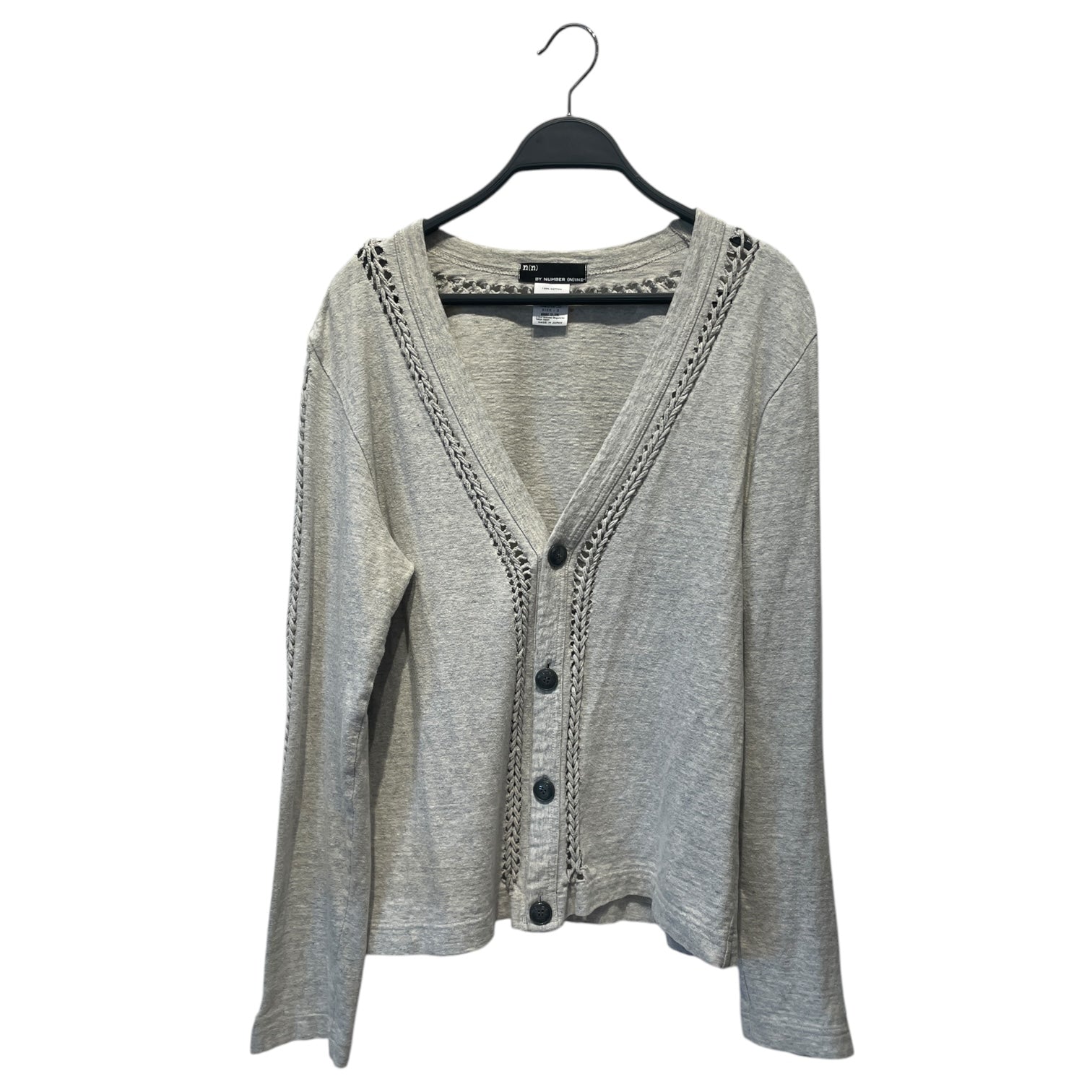 n(n) BY NUMBER (N)INE/Cardigan/3/Cotton/SLV/ – 2nd STREET USA