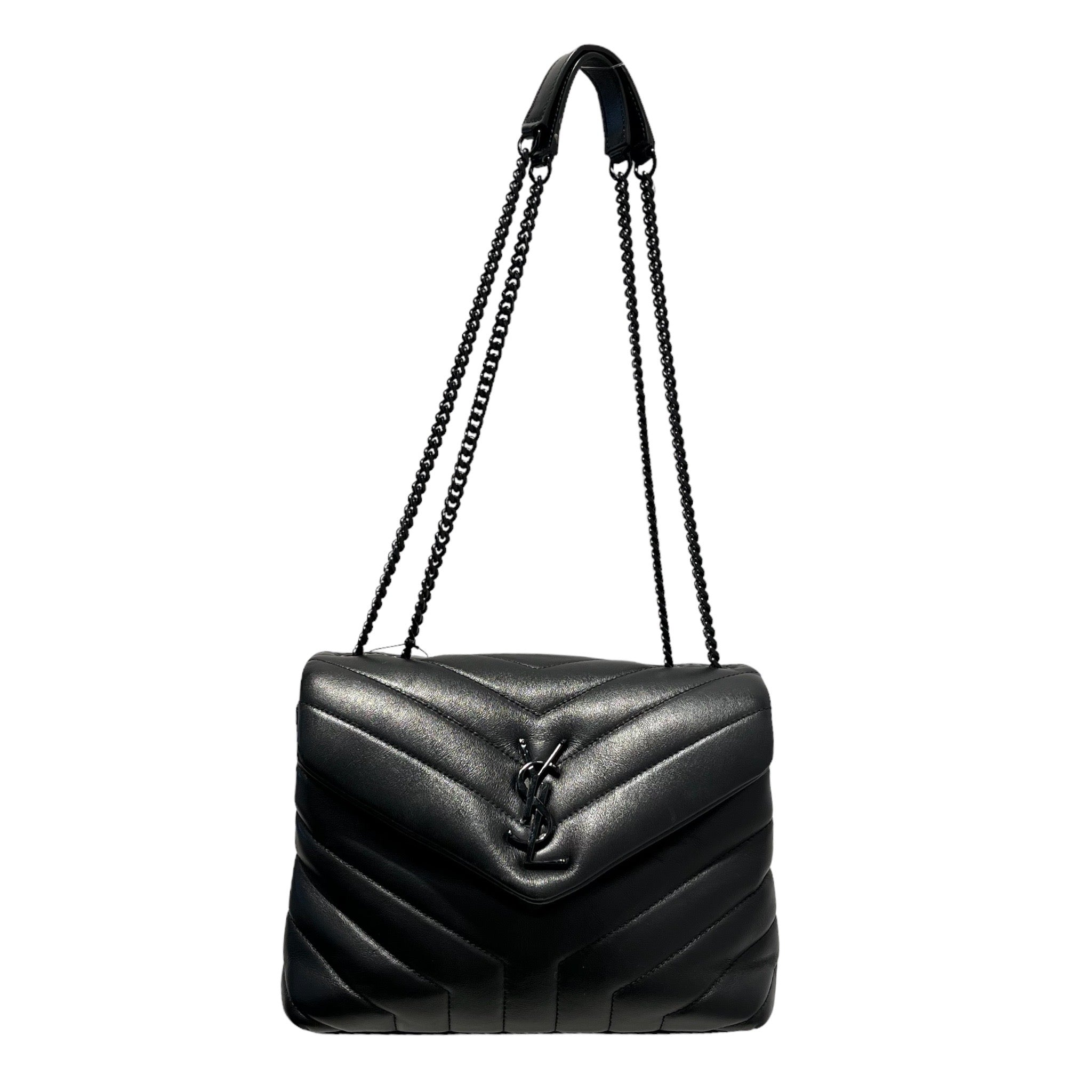 YVES SAINT LAURENT/Cross Body Bag/Leather/BLK/ 2nd STREET USA