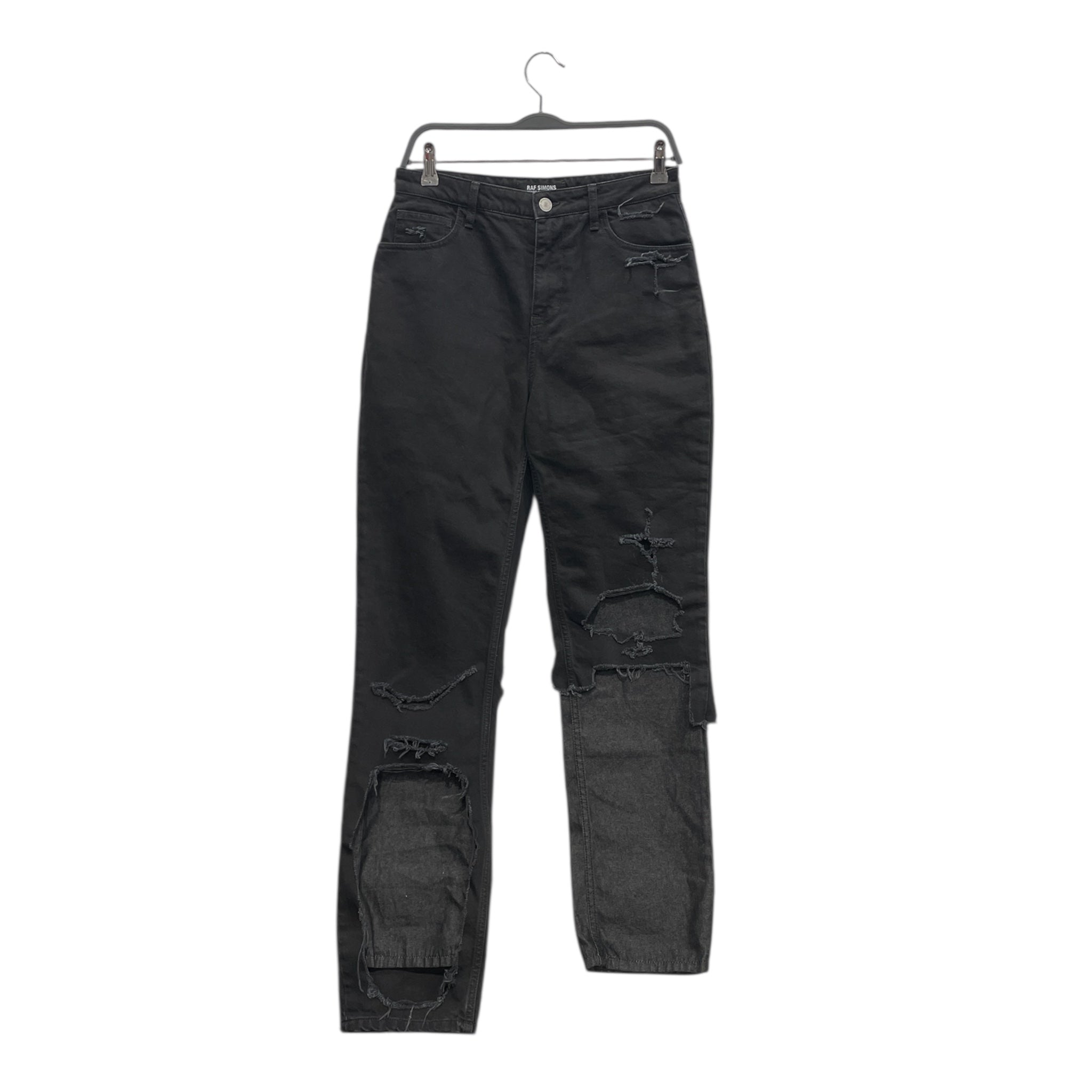 RAF SIMONS DESTROYED DENIM PANTS 29