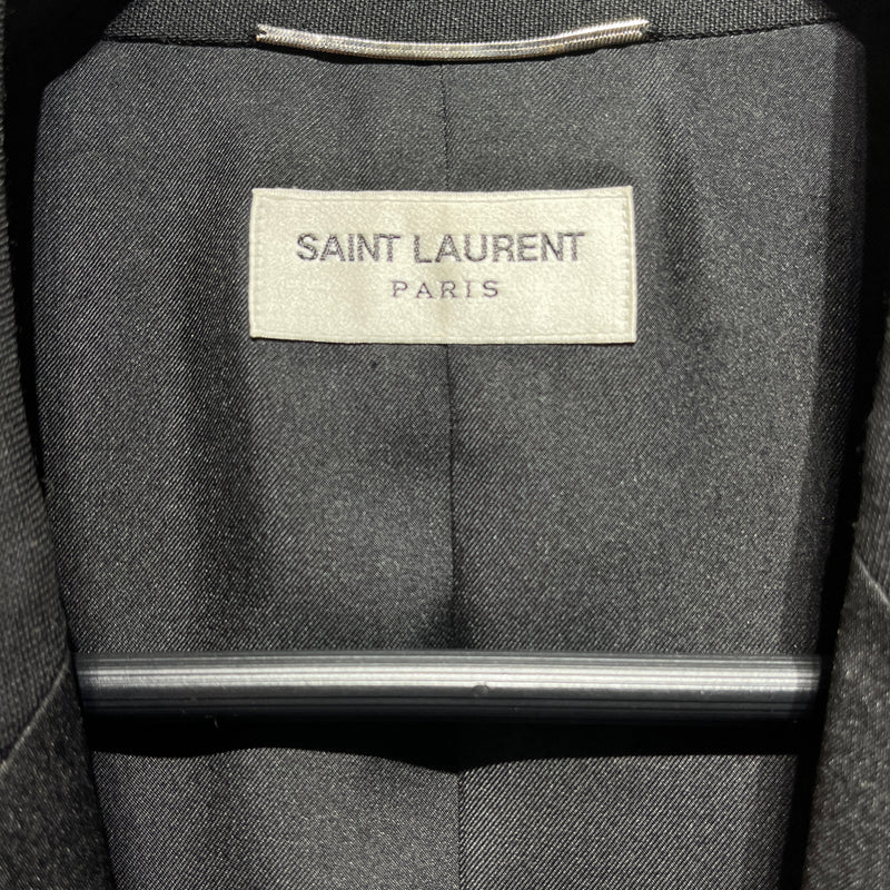 SAINT LAURENT/Tailored Jkt/52/Wool/BLK/SMOKING