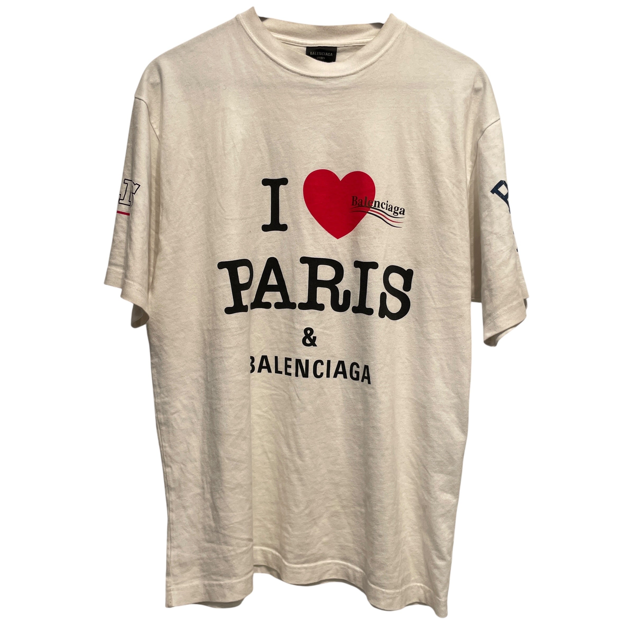 BALENCIAGA/T-Shirt/XS/Cotton/WHT/iheartparis/champs – 2nd STREET USA