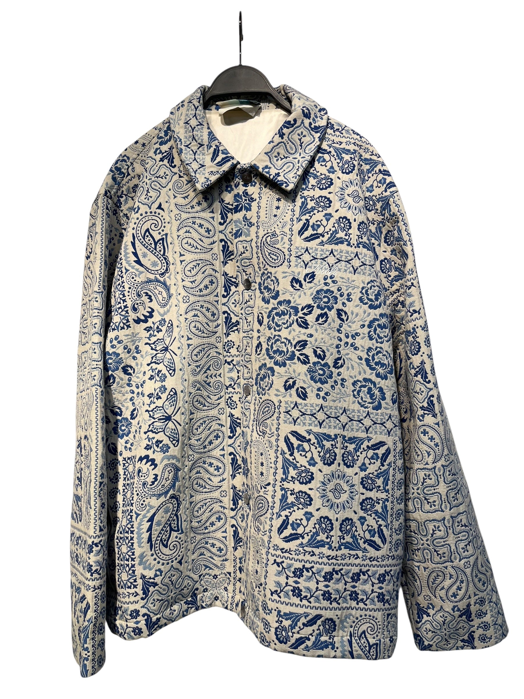 KITH Jacquard Failleシャツジャケット KITH/Jacket/XXL/Cotton/BLU/Paisley/Jacquard Tapestry Coaches Jkt