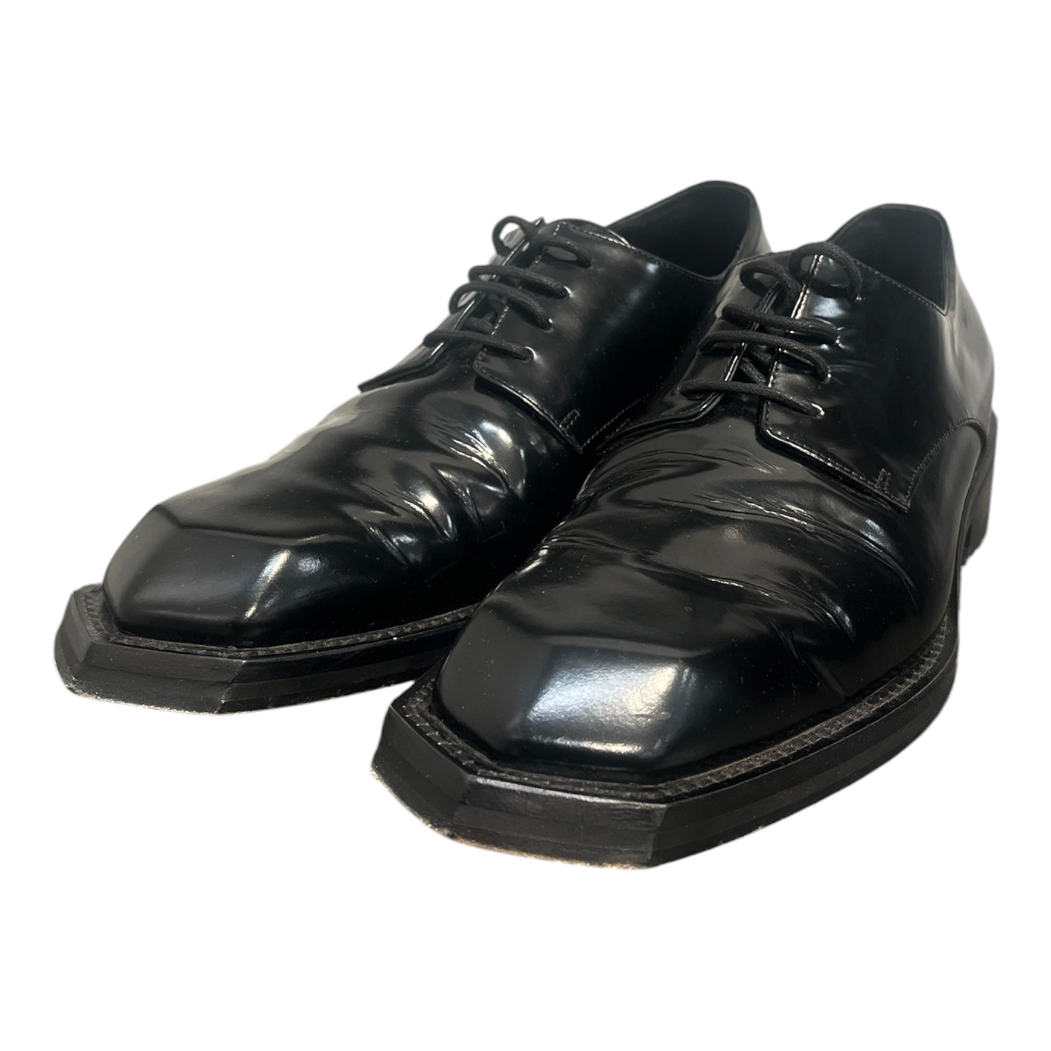 靴 Martine RoseDerby Shoes, Size 40, MARTINE ROSE/Dress Shoes/US 10/Leather/BLK/asymetrical toe box
