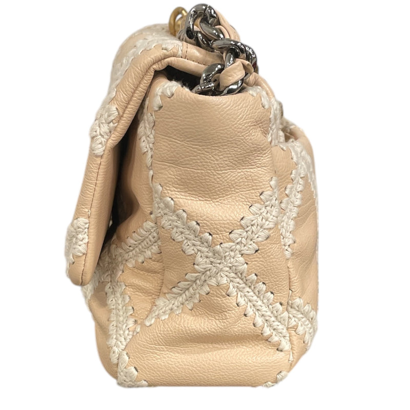 CHANEL/Cross Body Bag/Leather/PNK/CHANEL 19 CROCHET