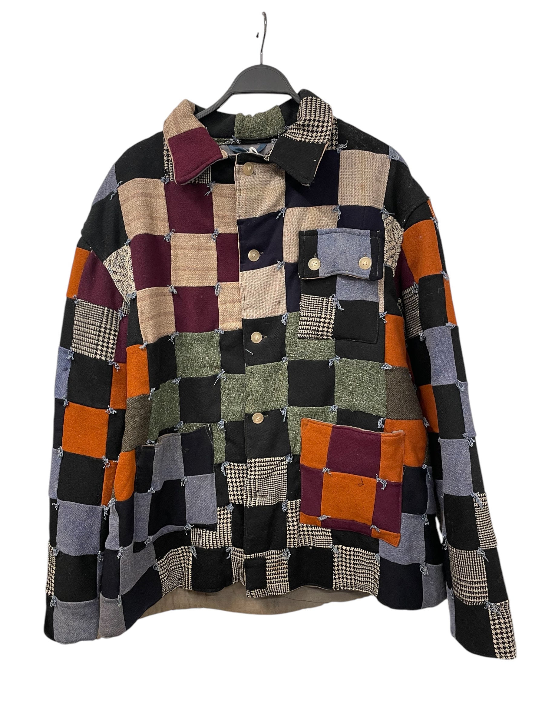 BODE/Jacket/L/XL/Wool-MLT/All Over Print/PATCH WORK/PATCHWORK BODE