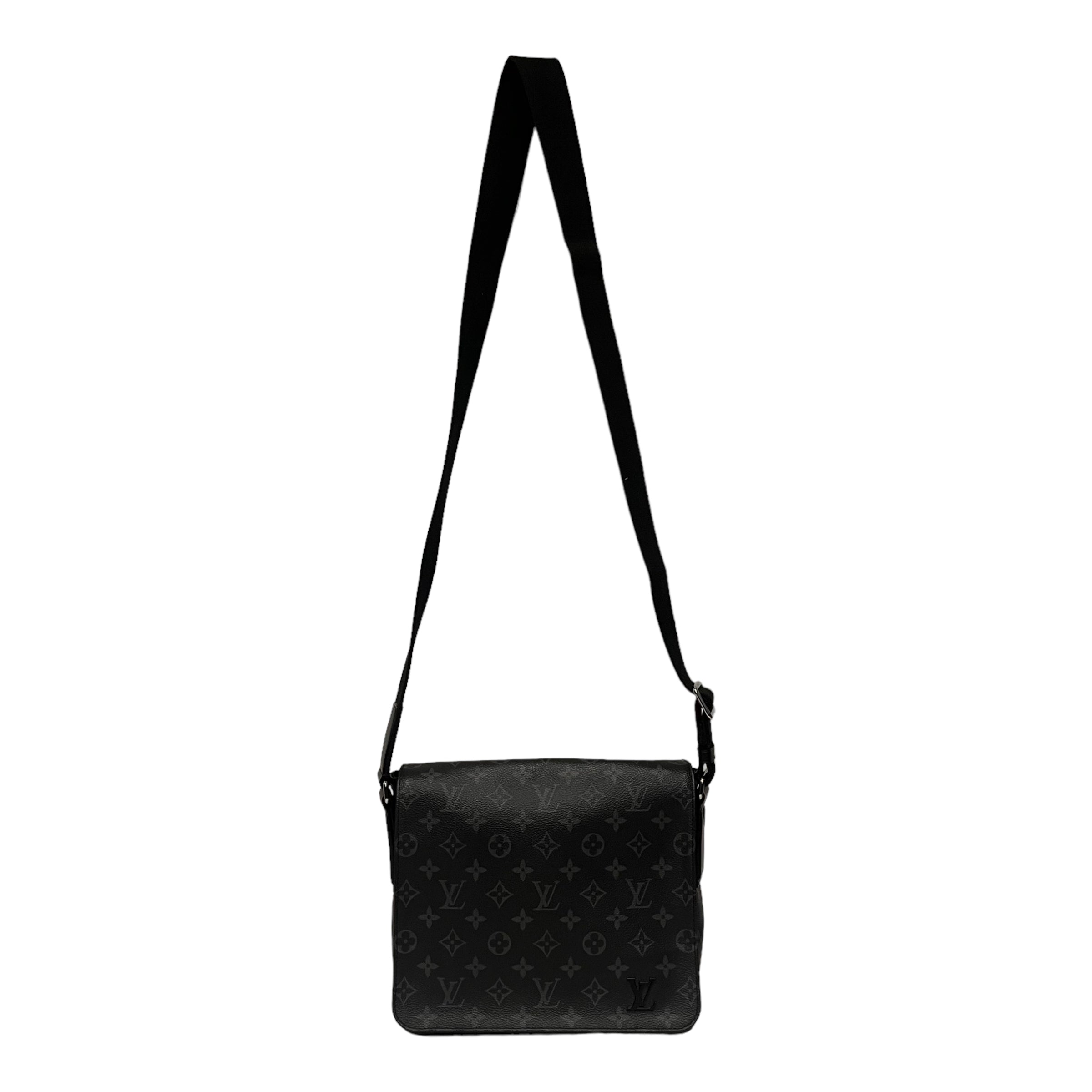 LOUIS VUITTON/Cross Body Bag/Monogram/Leather/GRY/Monogram Eclipse Dis