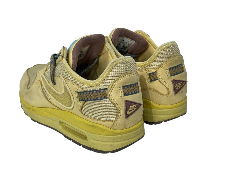 NIKE/TRAVIS SCOTT X AIR MAX 1/Low-Sneakers/US 9.5/Suede/YEL/DO9392-700