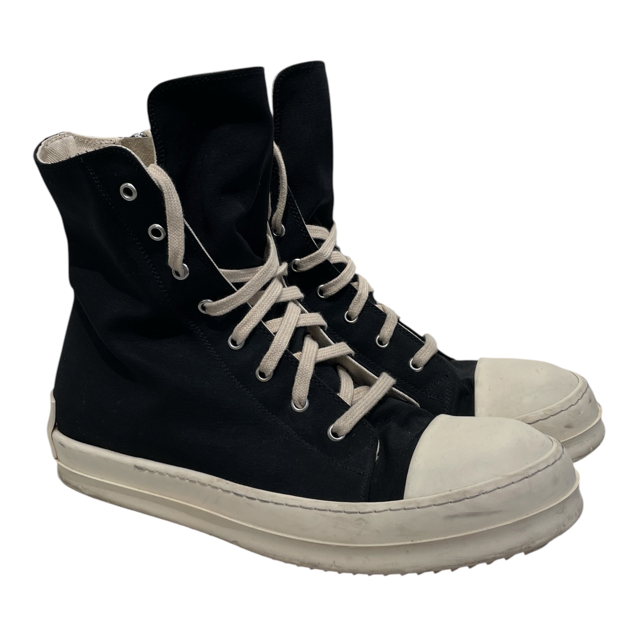 RICK OWENS DRKSHDW/Hi-Sneakers/EU 43/Cotton/BLK/HI-TOP CANVAS 