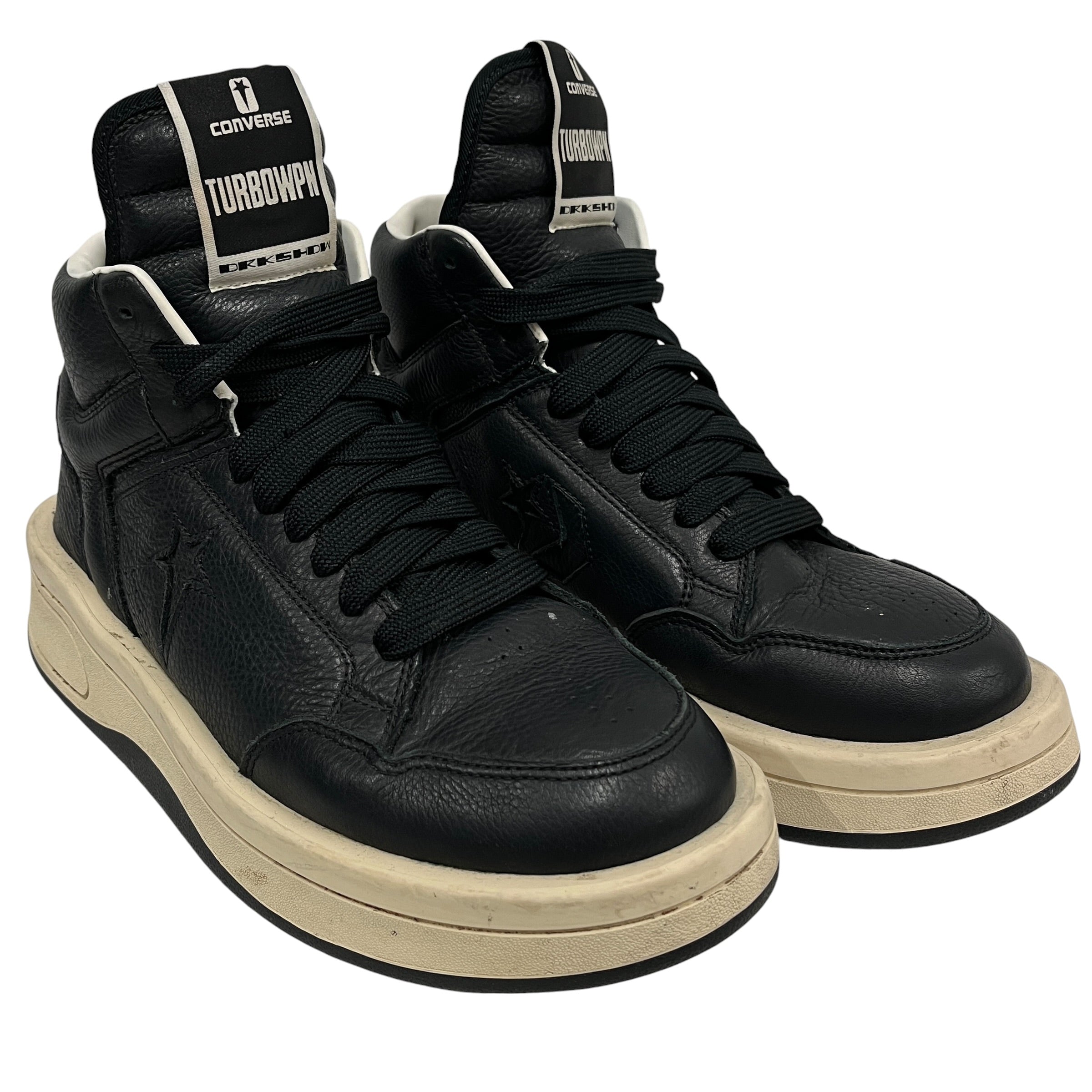 RICK OWENS DRKSHDW/CONVERSE/Hi-Sneakers/US 8.5/Leather/BLK 