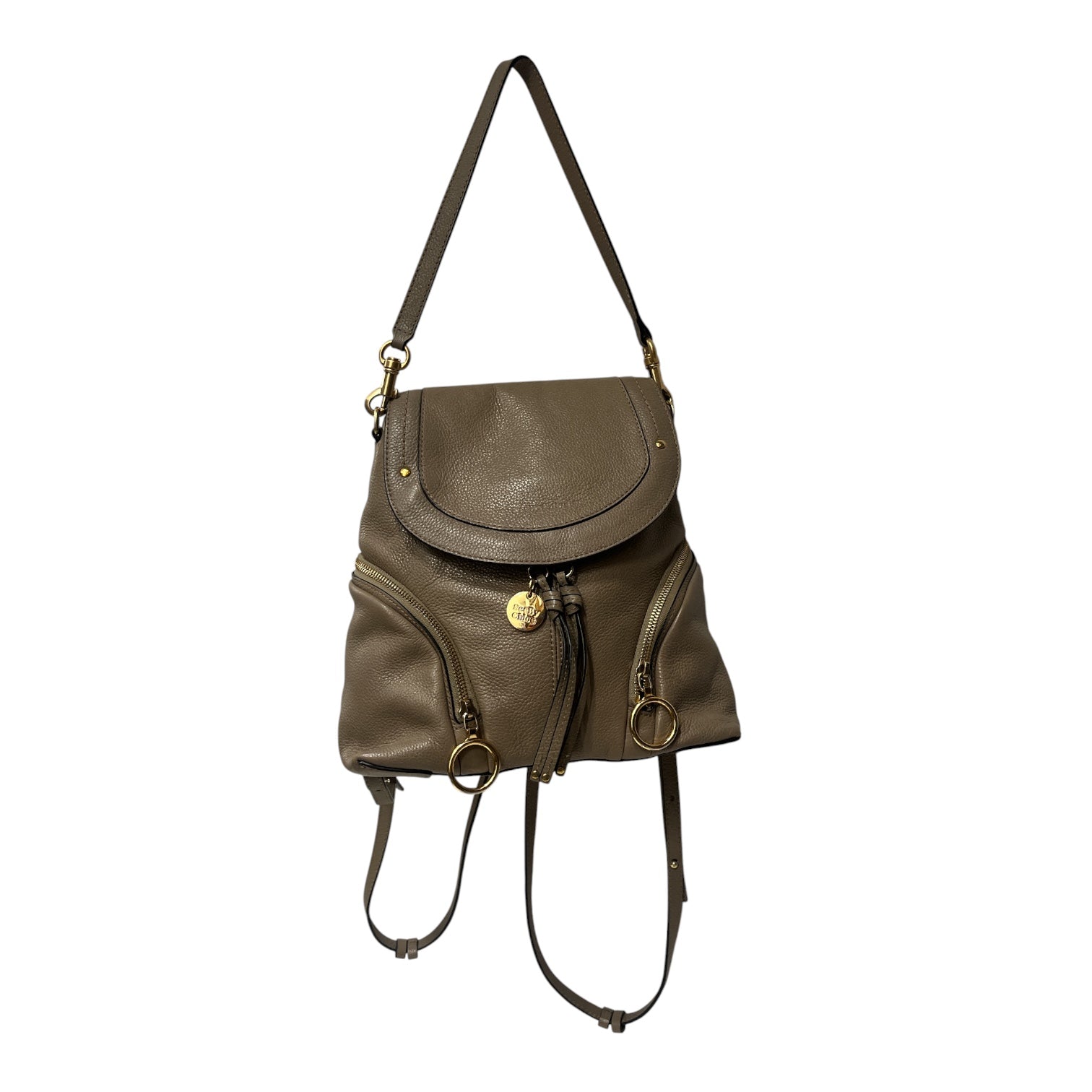 Chloe/Backpack/Leather/BEG/OLGA BACKPACK MOTTY GREY – 2nd STREET USA