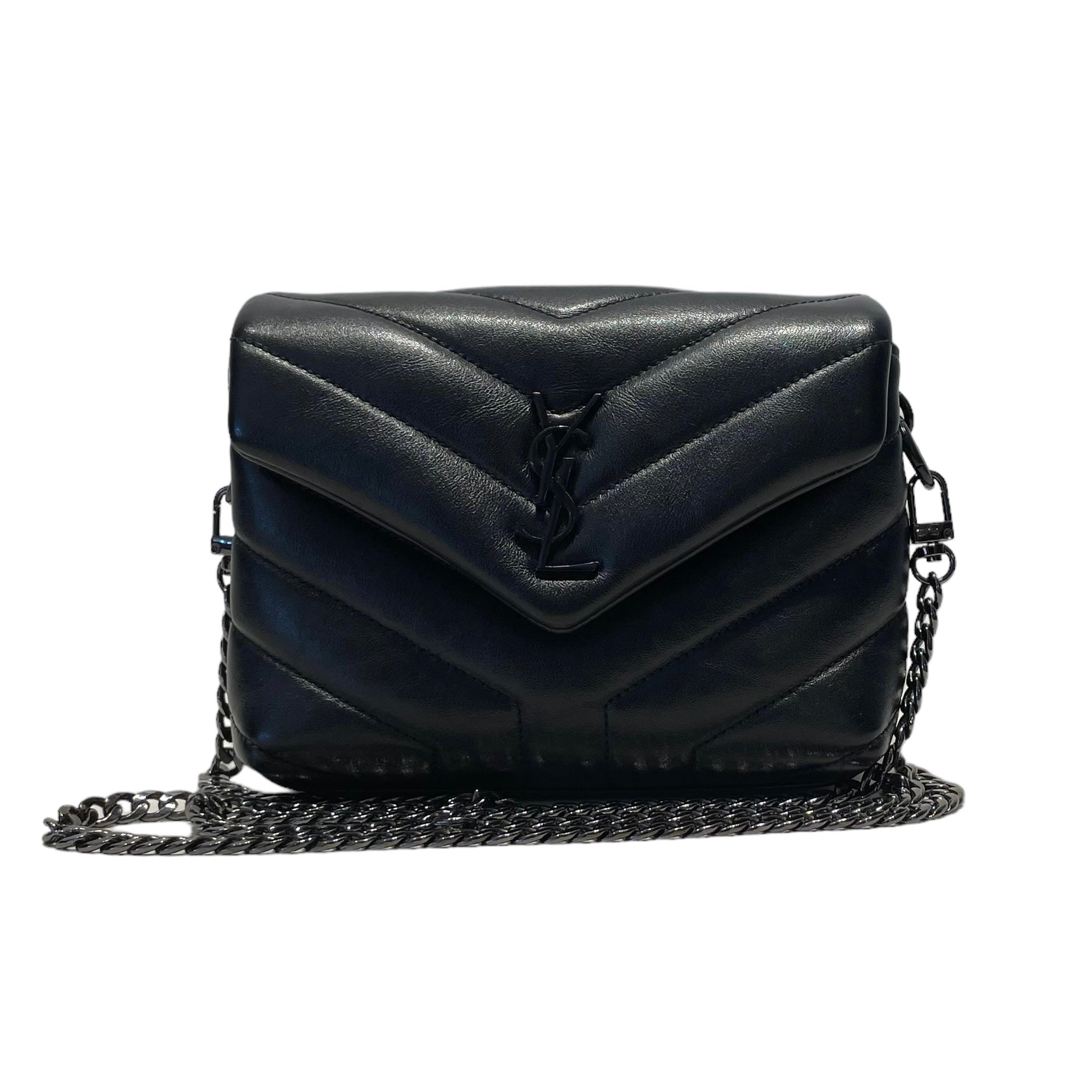 SAINT LAURENT/Cross Body Bag/Leather/BLK/ 2nd STREET USA
