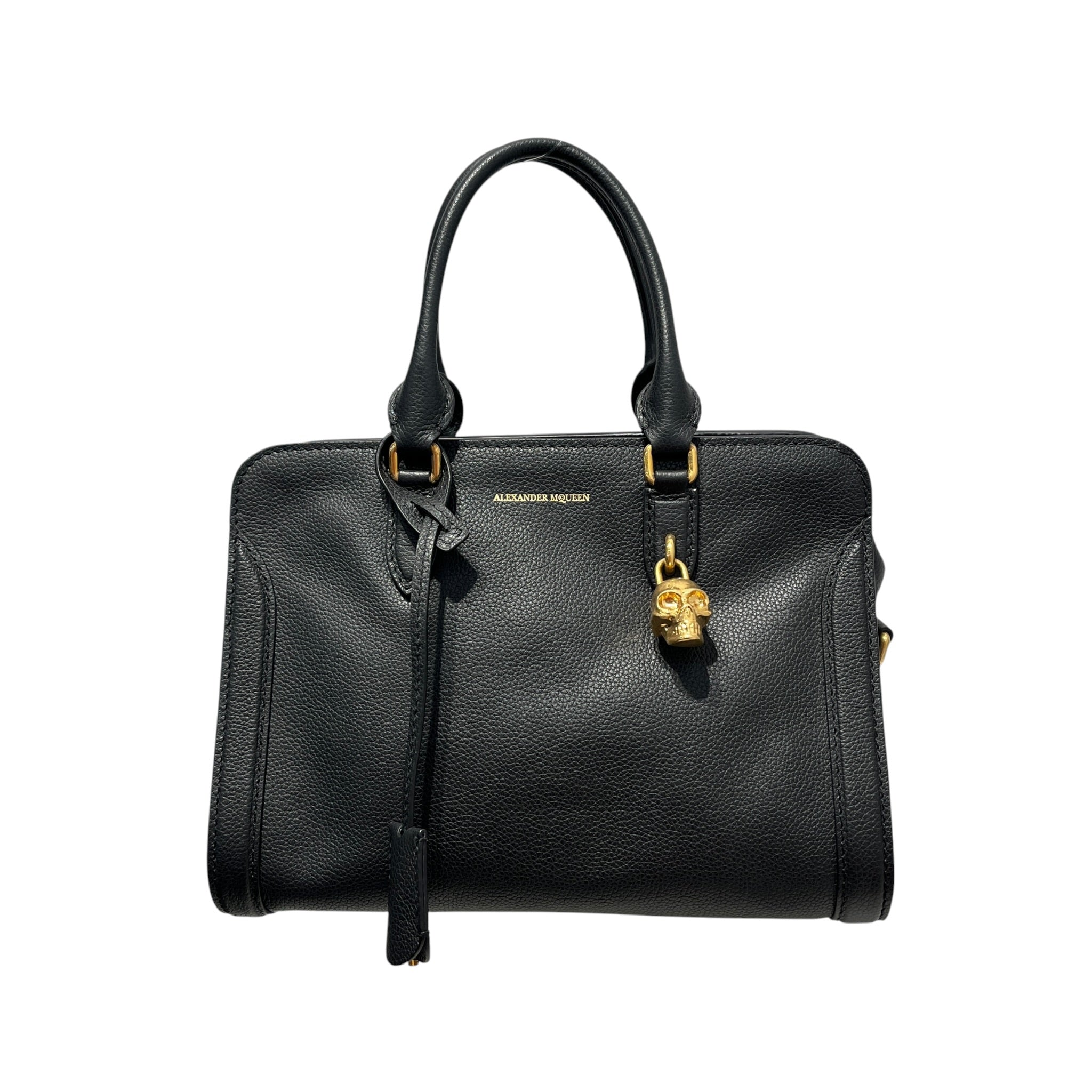Alexander McQueen/Hand Bag/Leather/BLK/PADLOCK/SKULL/PEBBLED – 2nd STREET USA