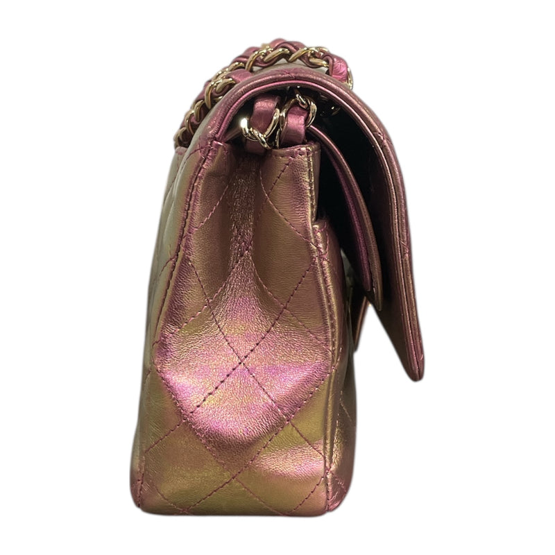 CHANEL/Cross Body Bag/Leather/PNK/IRIDESCENT FLAP BAG
