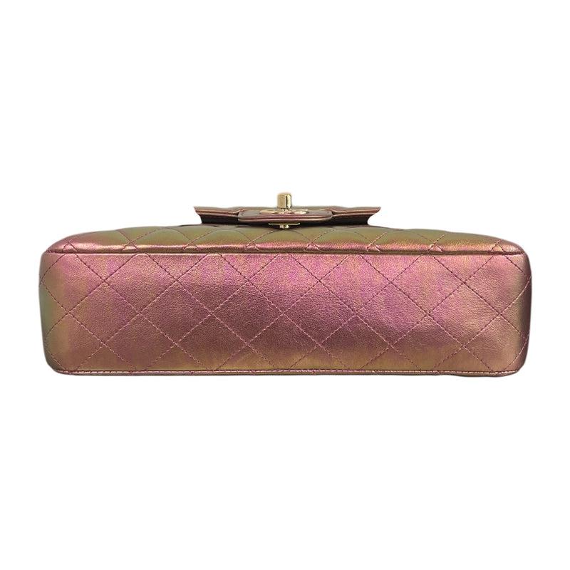 CHANEL/Cross Body Bag/Leather/PNK/IRIDESCENT FLAP BAG