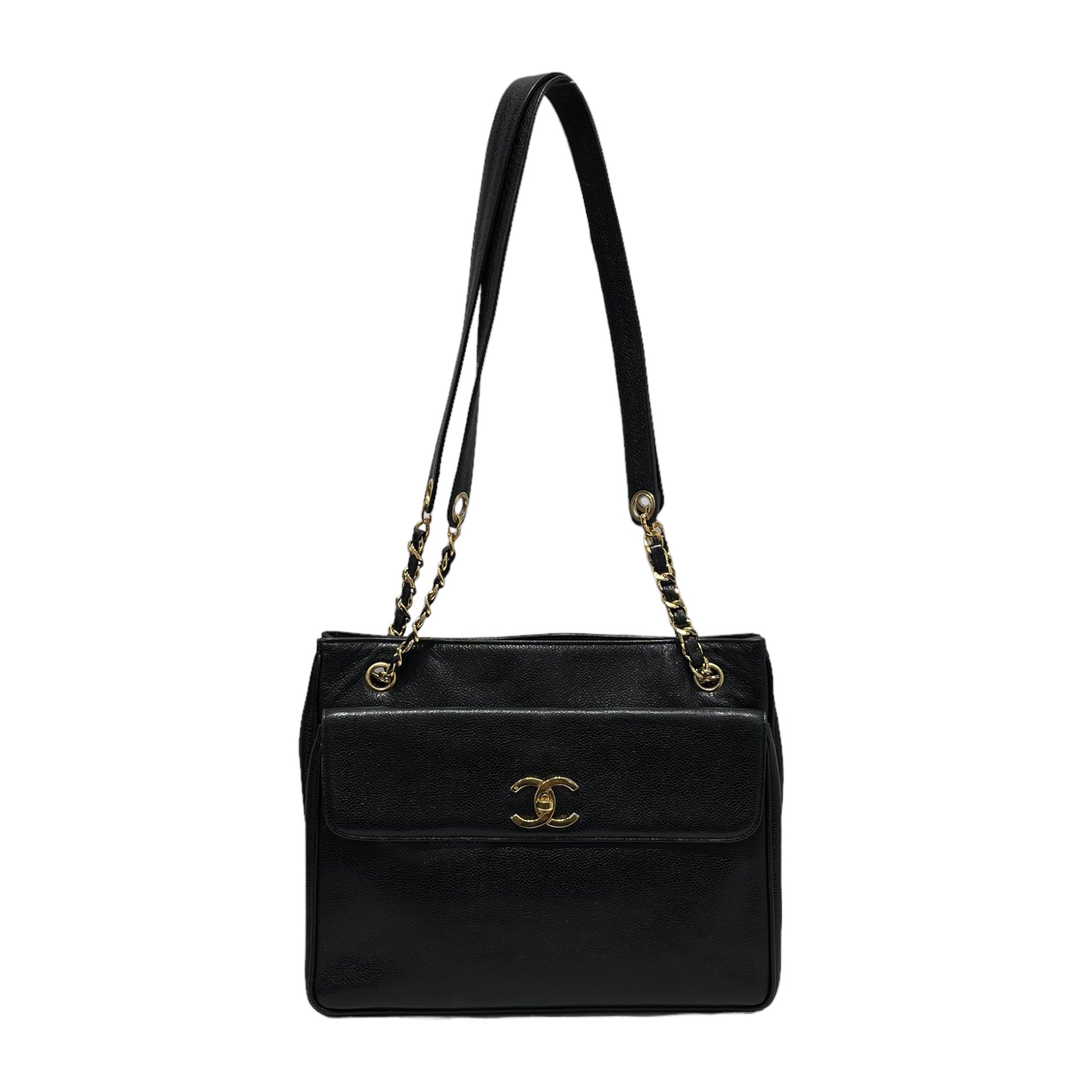 CHANEL/Hand Bag/Leather/BLK/ 2nd STREET USA