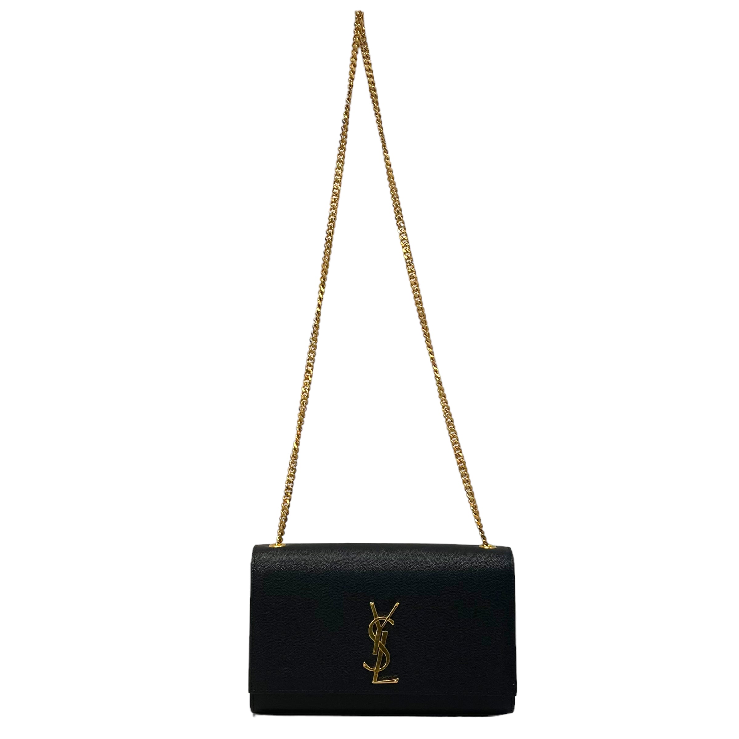YVES SAINT LAURENT/Cross Body Bag/Leather/BLK/ 2nd STREET USA