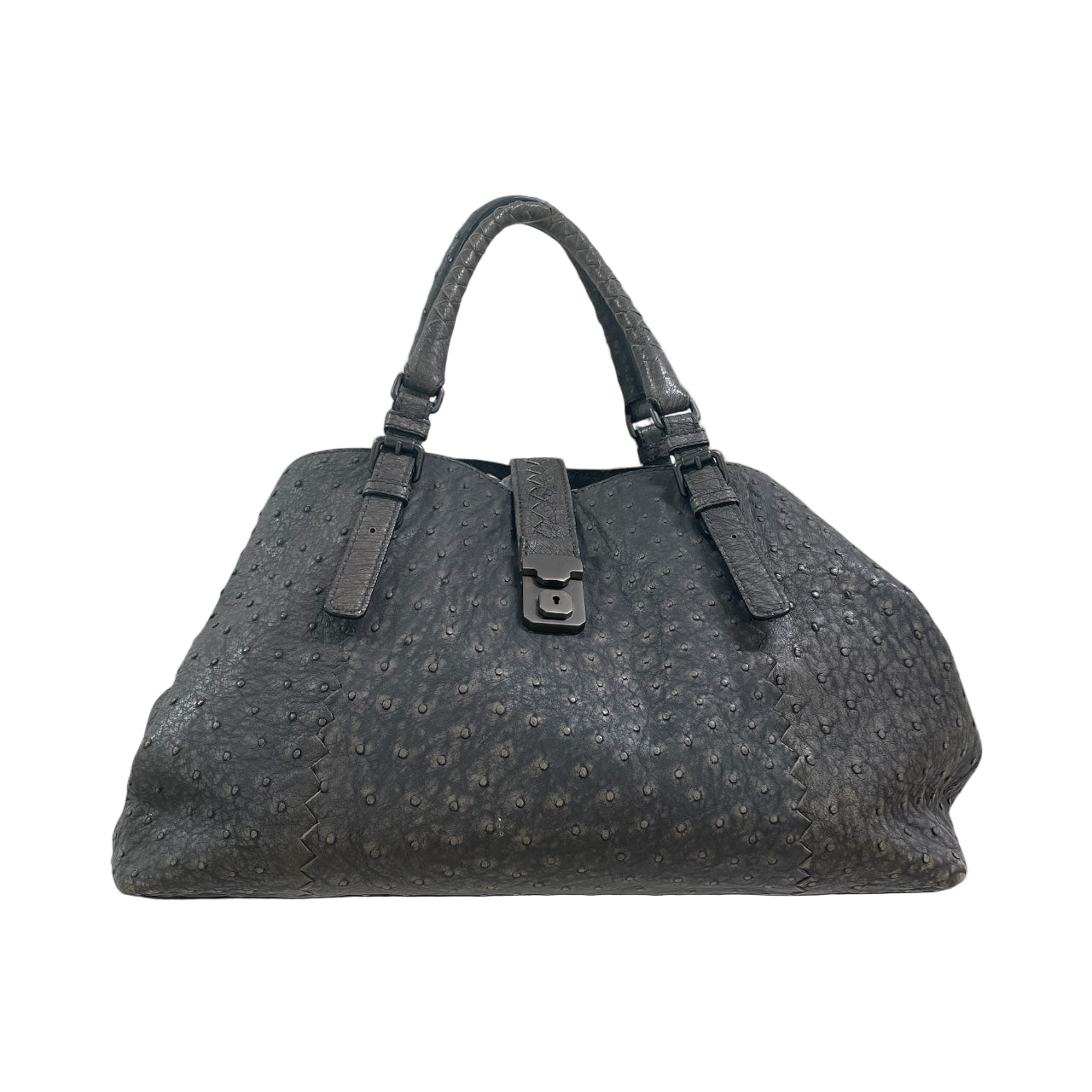 BOTTEGA VENETA Tote Bag Leather BLK roma Tote ostrich Leather 2nd bottega-veneta-tote-bag-leather-blk-roma-tote-ostrich-leather-2nd