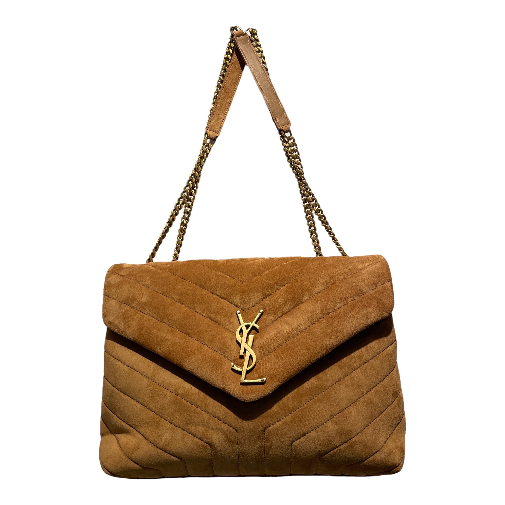 YVES SAINT LAURENT/Cross Body Bag/Suede/CML/ 2nd STREET USA