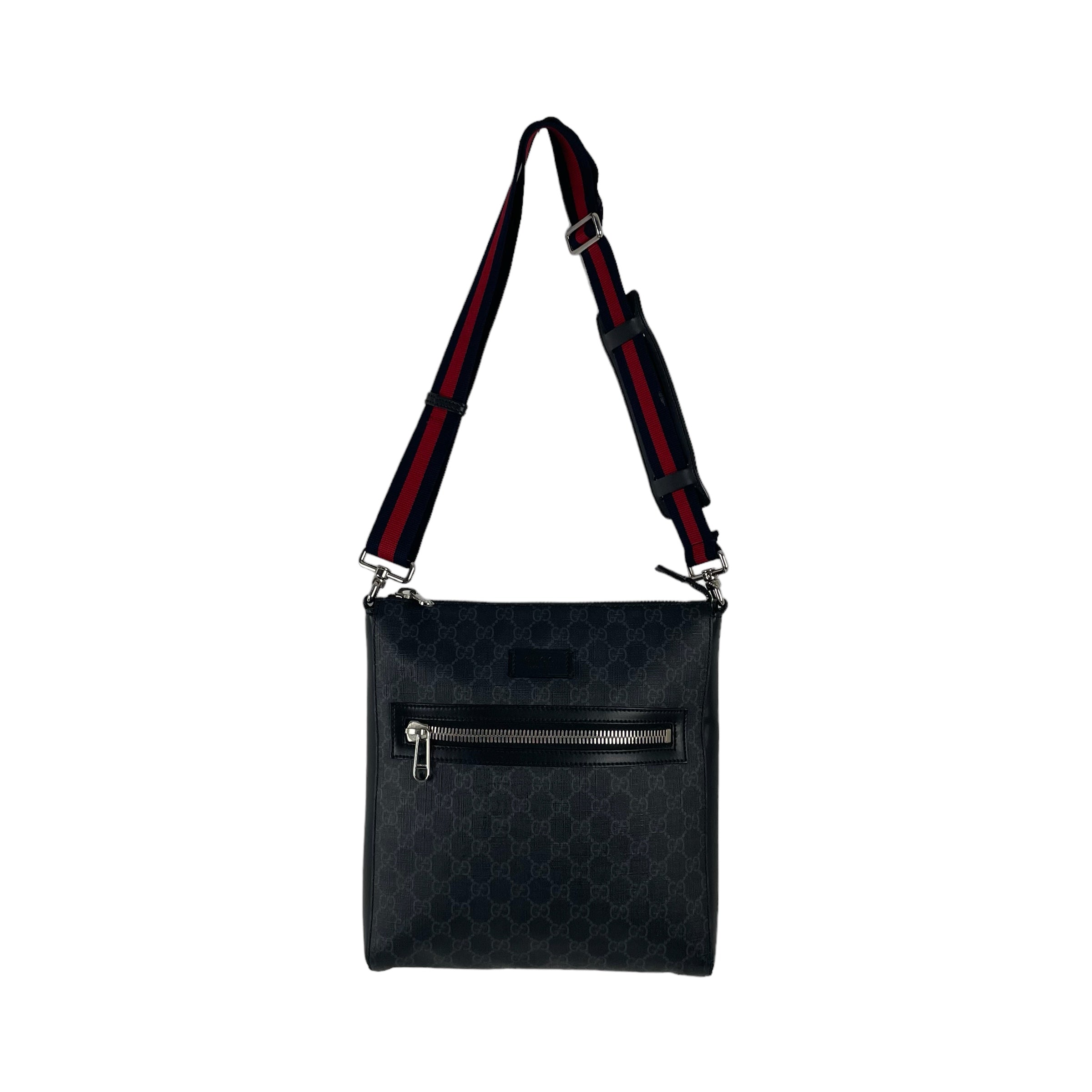 GUCCI///Cross Body Bag//Monogram/Leather/BLK/M [Designers] Essential 2nd STREET USA