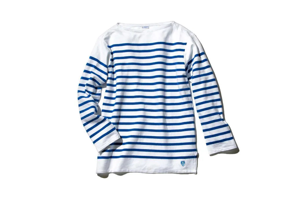 Blue and white stripped long sleeve shirt