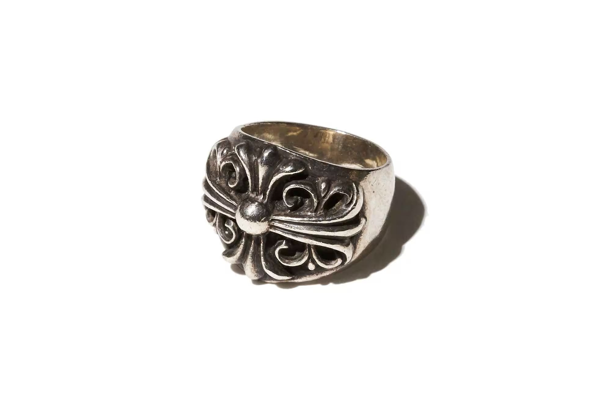 Chrome Hearts Keep Ring with a decorative design in the front