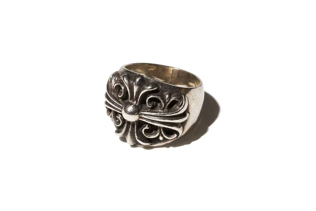 Chrome Hearts Keep Ring with a decorative design in the front