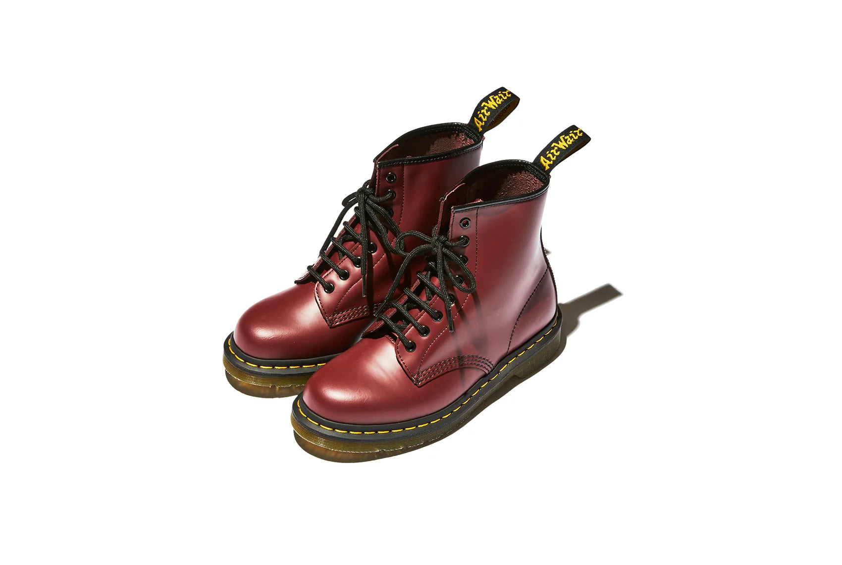 Pair of dark red Dr Martens boots