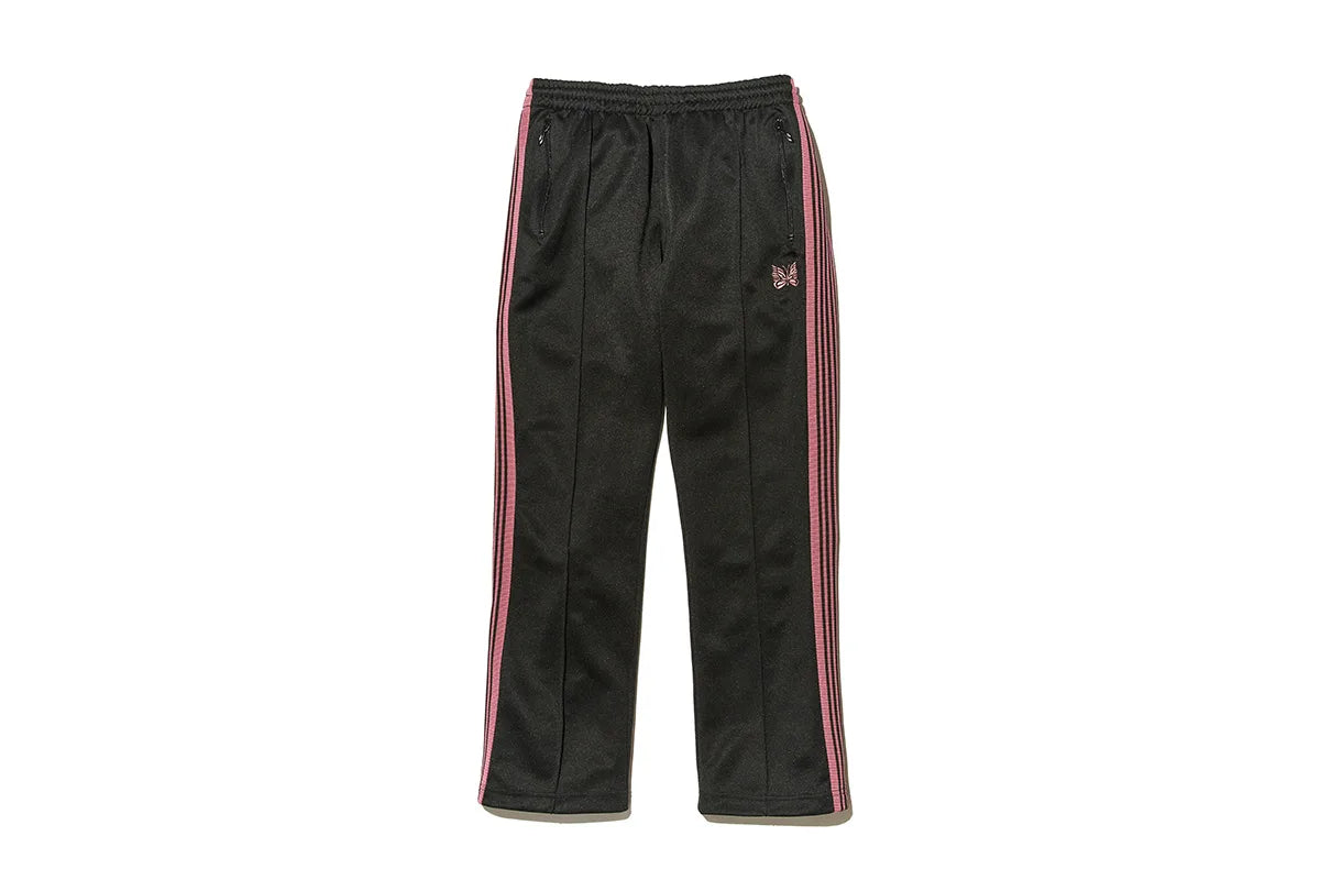 Long black sweat pants by NEEDLES with a pink strip on the sides