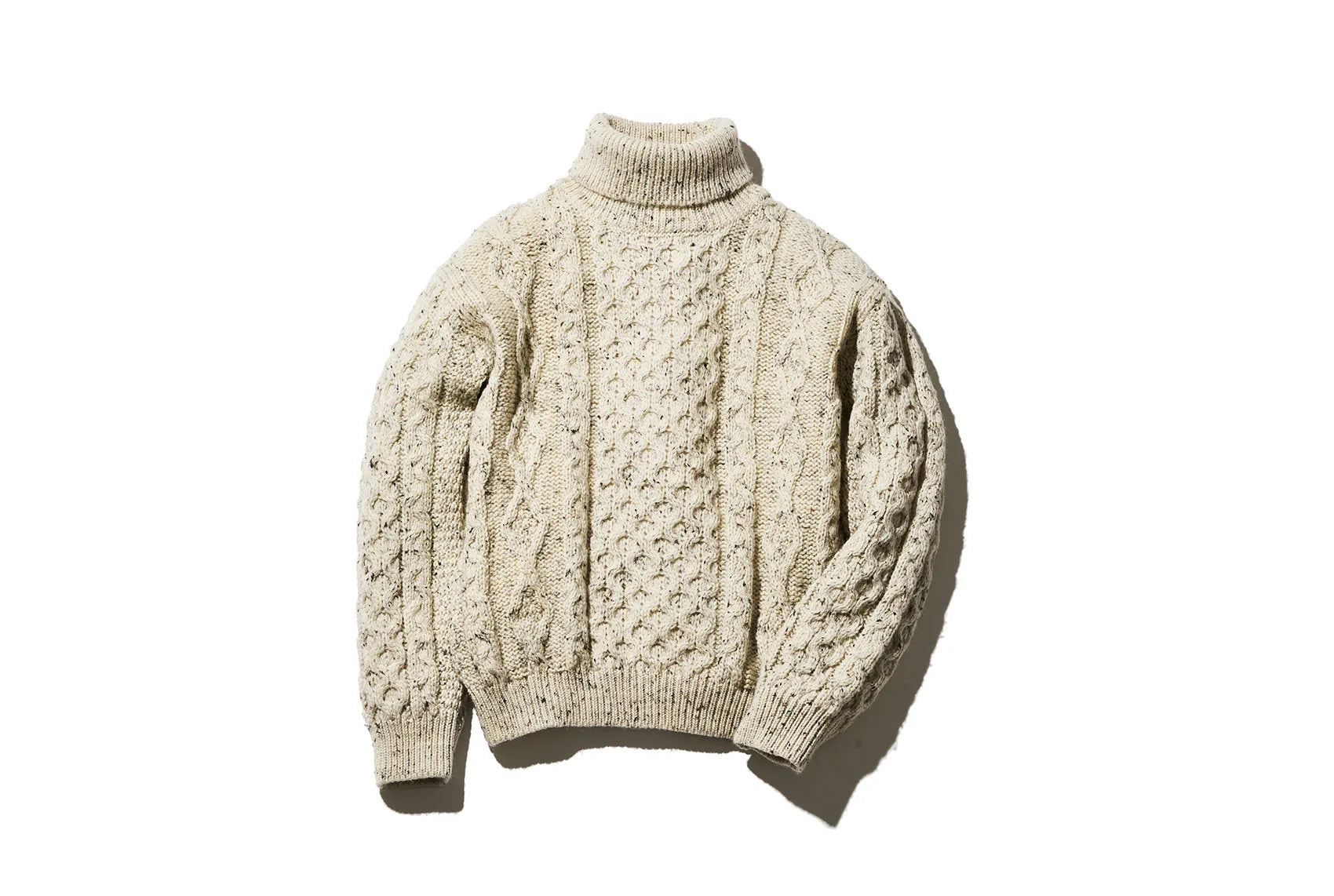 White cable knit cardigan  with a collar