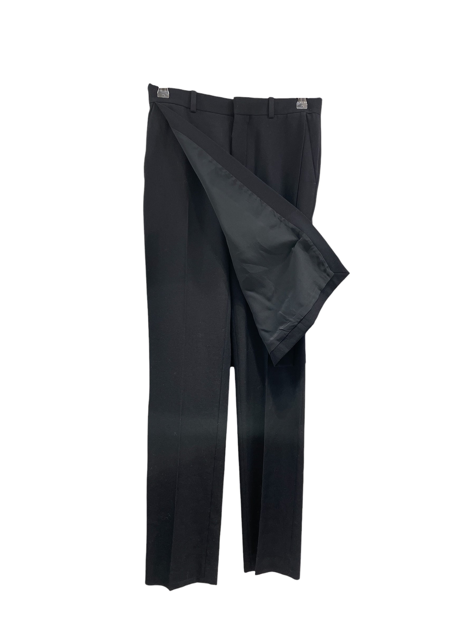 GIVENCHY/Wide Leg Pants/36/Cotton/BLK/SKIRT OVER PANTS view 5