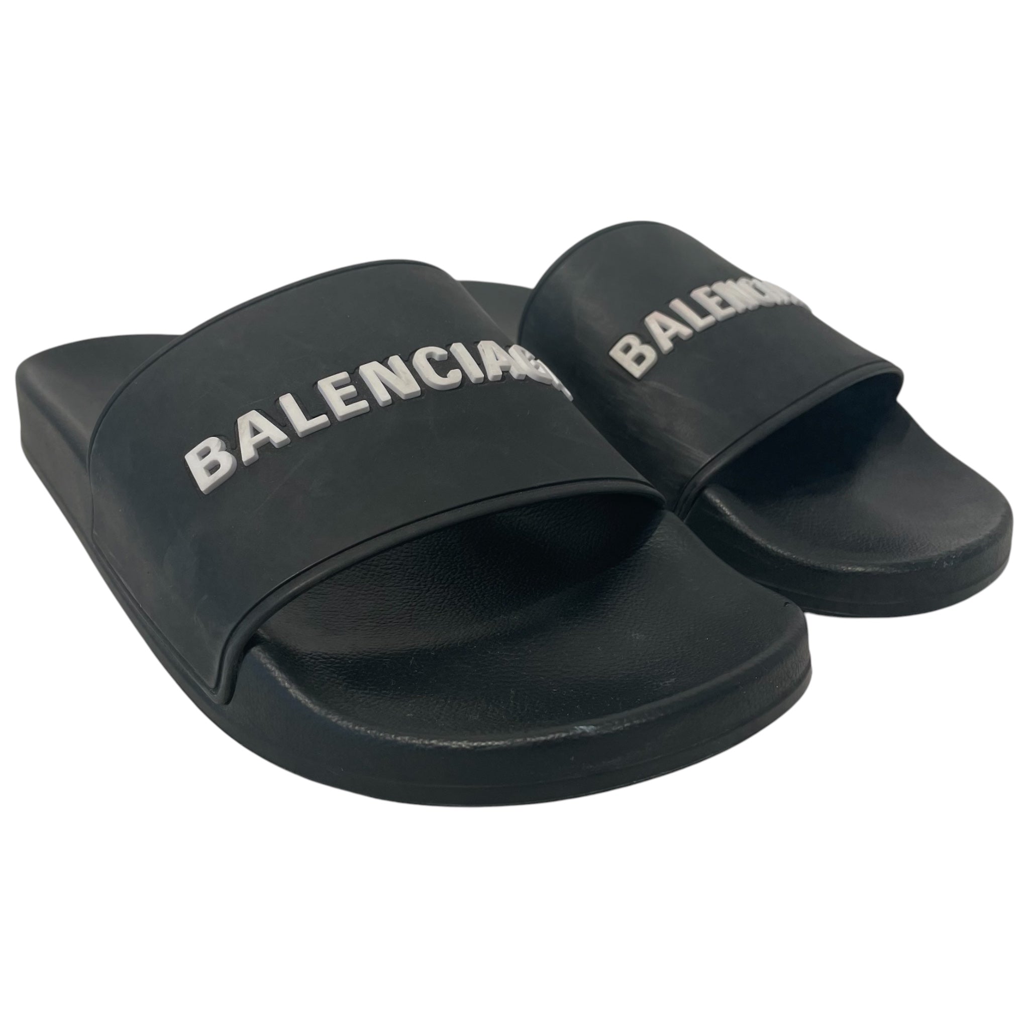 BALENCIAGA/Sandals/US 11/BLK/pool men slides view 1