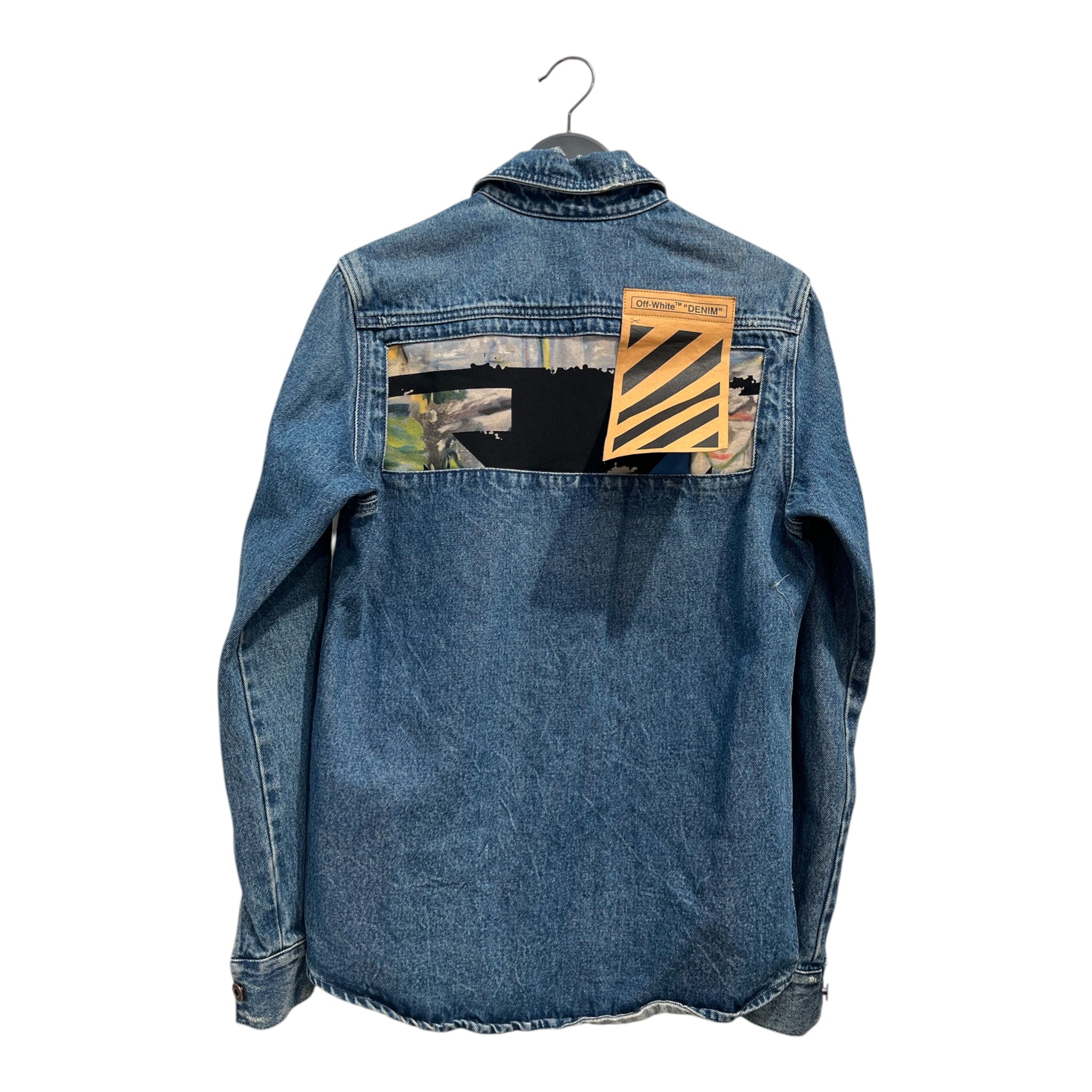 OFF-WHITE/Denim Jkt/XS/Cotton/BLU/RECONSTRUCTED SS19 GRAPHIC LOW view 2
