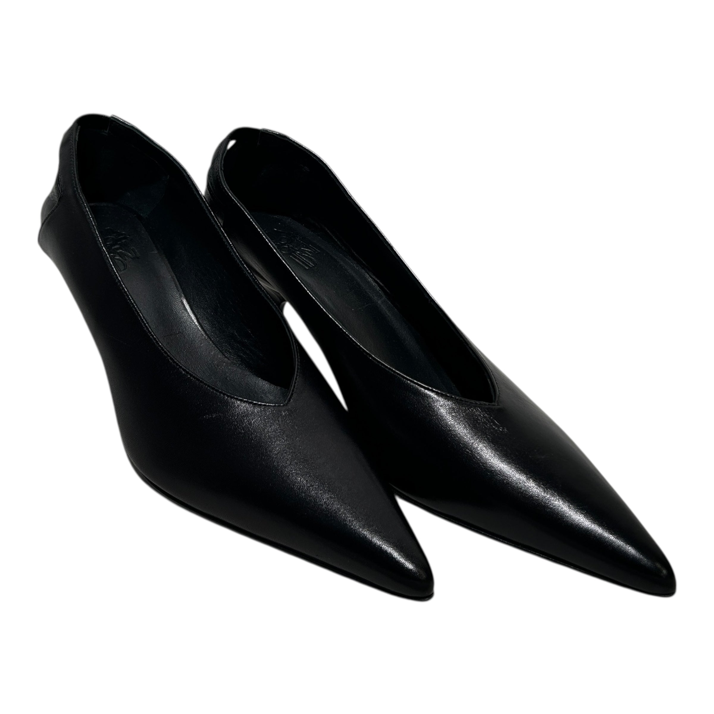 GIABORGHINI/Heels/EU 40/Leather/BLK/POINTED CLOSE TOED HEELS view 1
