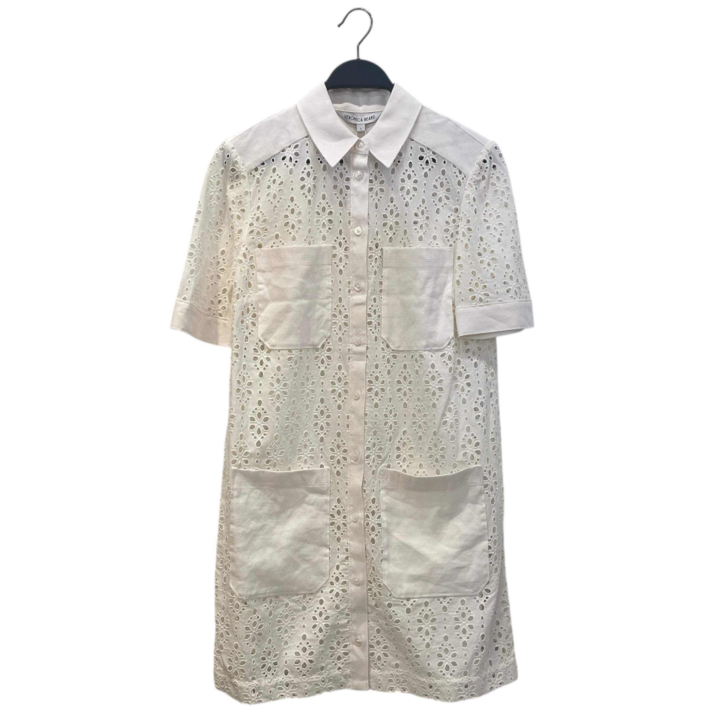 VERONICA BEARD/SS Dress/XS/Floral Pattern/Cotton/CRM/ view 1