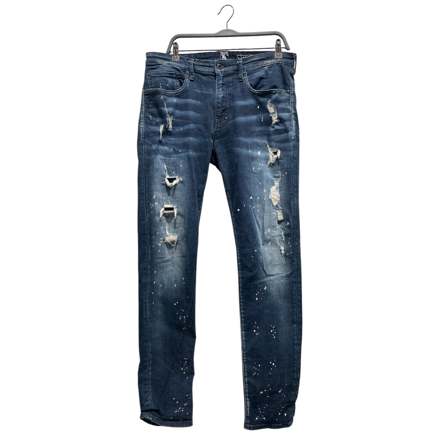 Prps/Skinny Pants/34/Cotton/BLU/Navy Paint Splatter Jeans view 1