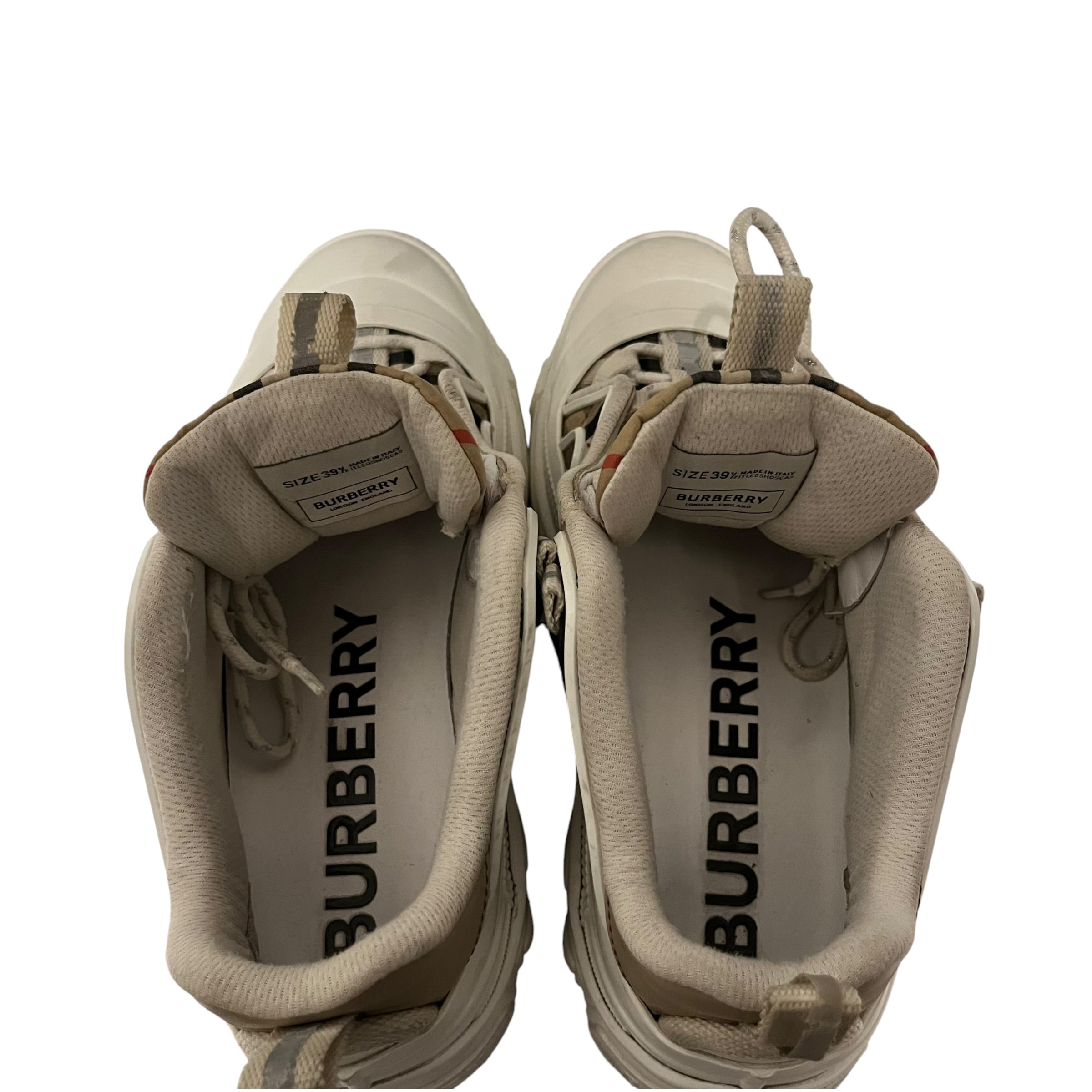 BURBERRY/Low-Sneakers/EU 39/Plaid/Polyester/BEG/ARTHUR view 8