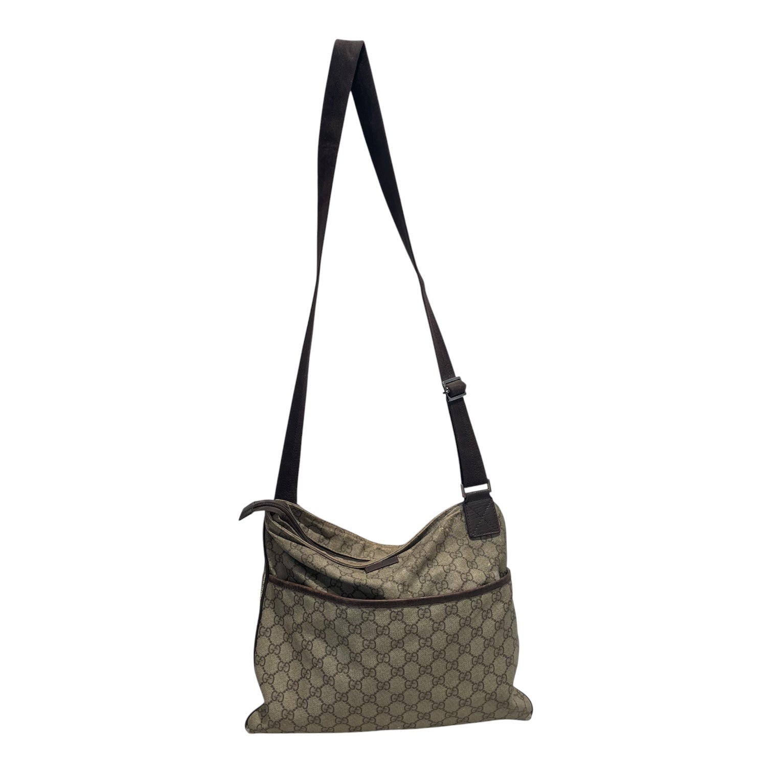 GUCCI/Cross Body Bag/Monogram/Leather/BRW/MESSENGER BAG view 1