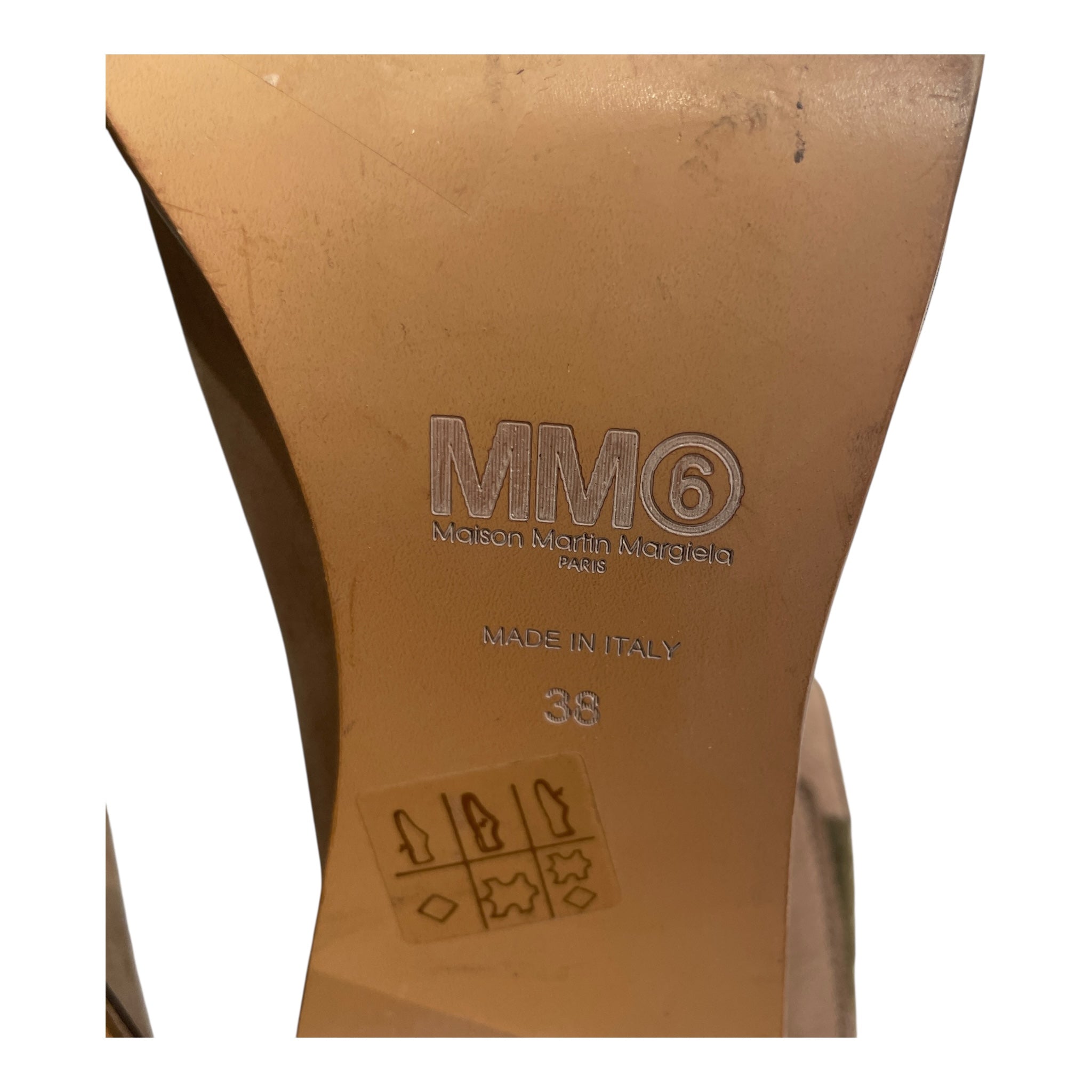 MM6/Boots/EU 38/Leather/KHK/VELCRO HEEL BOOT view 5