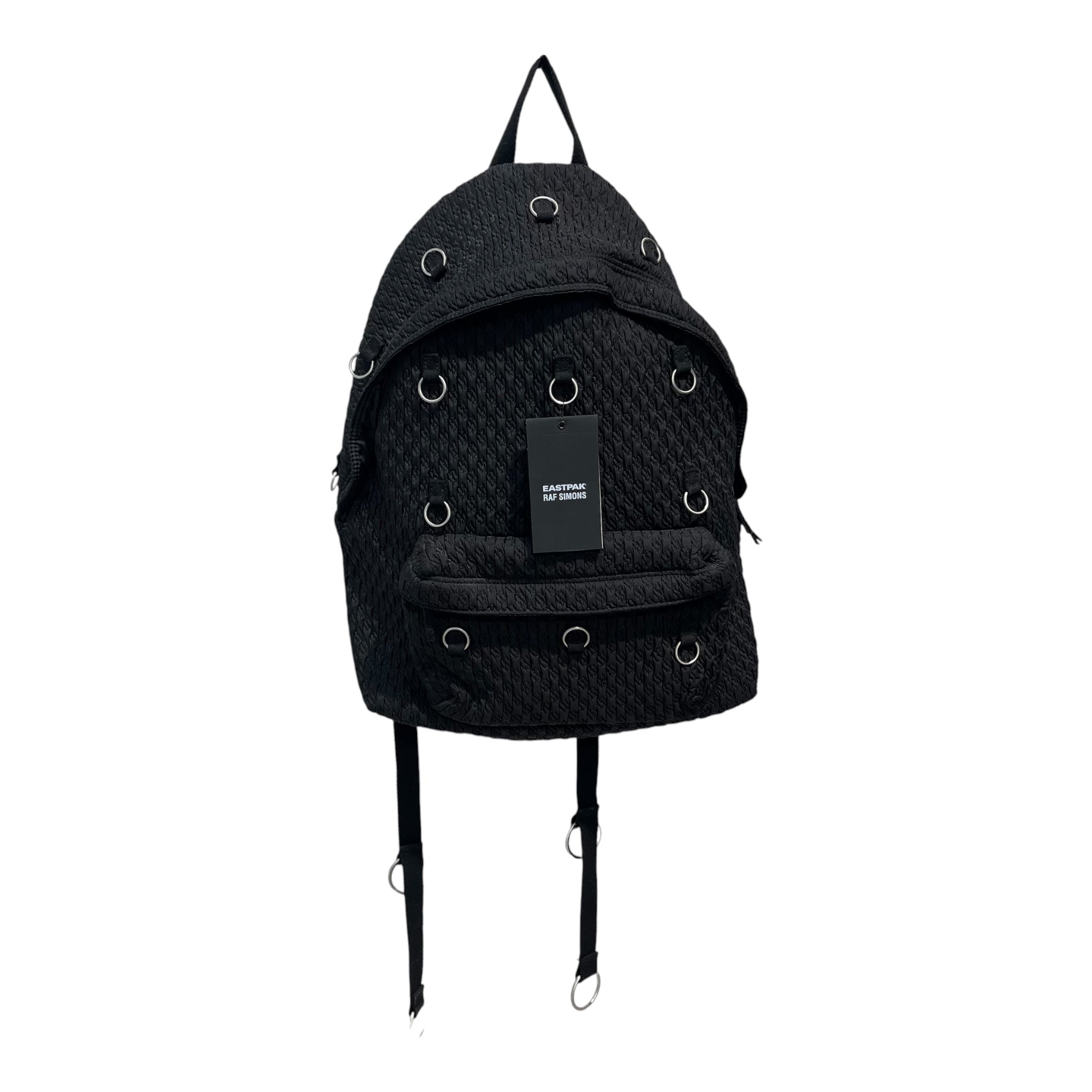 EASTPAK/RAF SIMONS/Backpack/Nylon/BLK/RINGS ALL OVER view 1