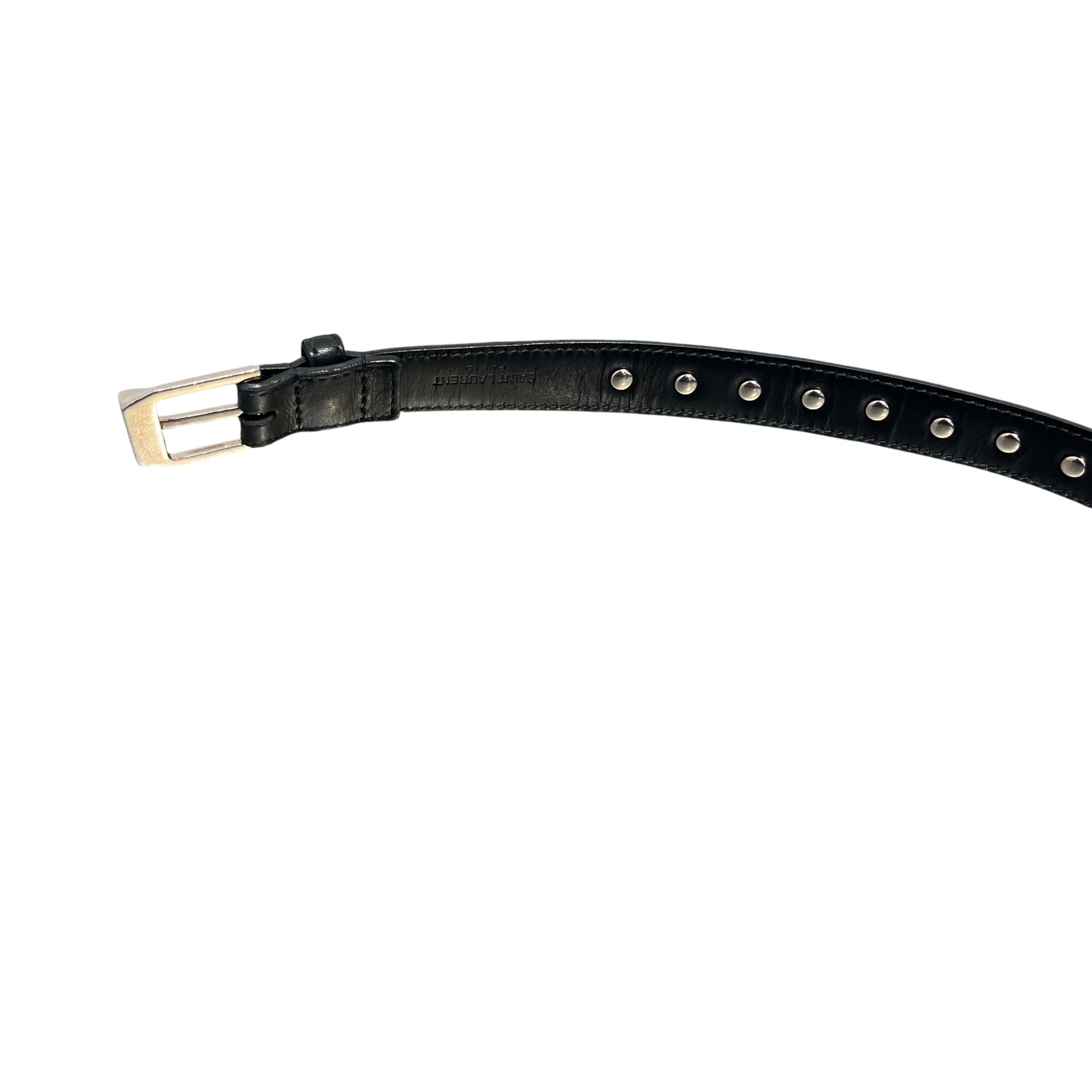 SAINT LAURENT/Belt/Leather/BLK/L's/CIRCLE STUDS view 3