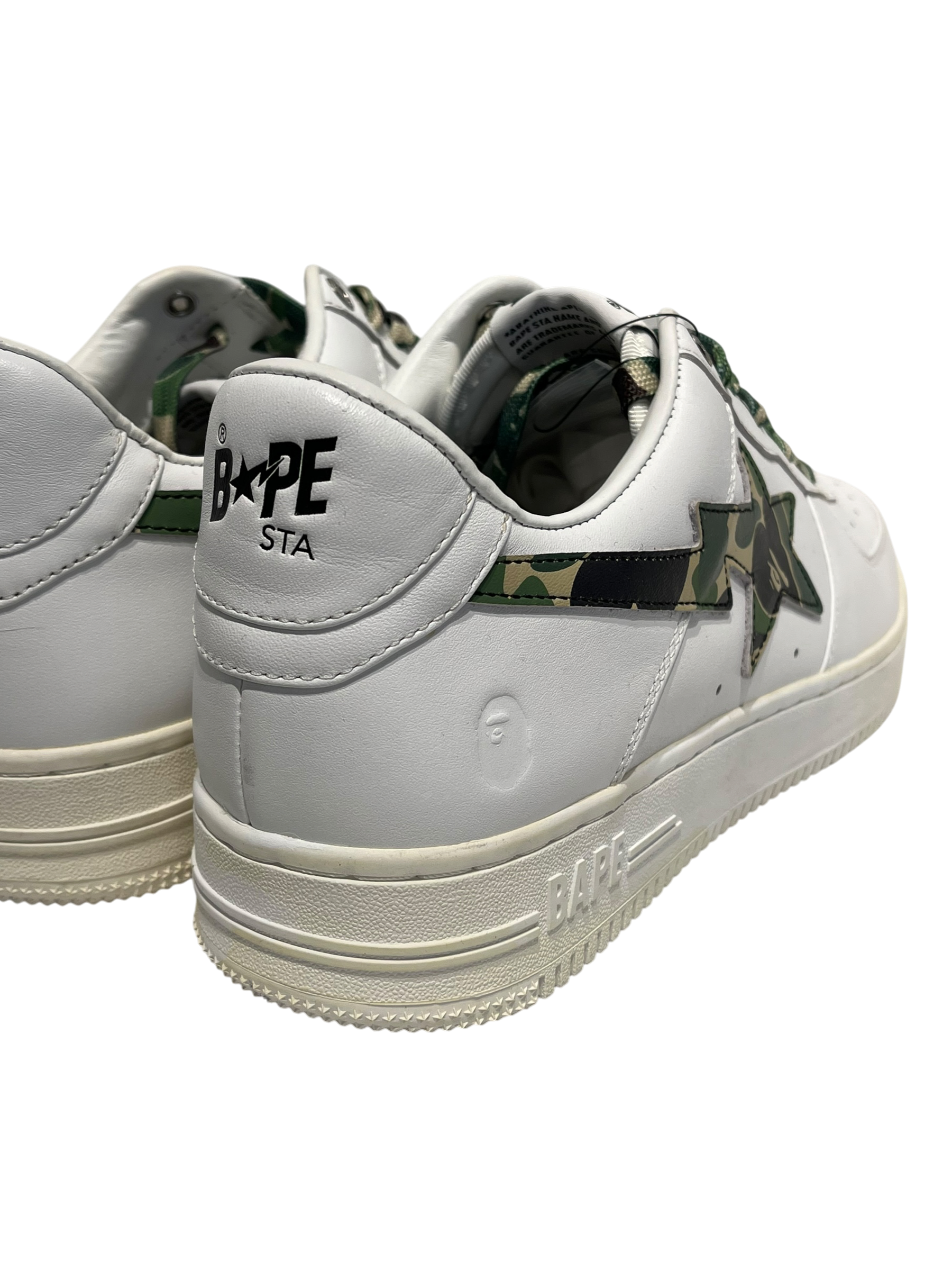 BAPE STA!/Low-Sneakers/US 11/Leather/WHT/Camo Star view 7